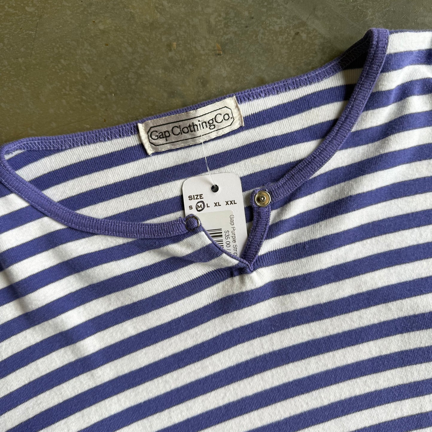 Gap Purple Stripe Crop Shirt