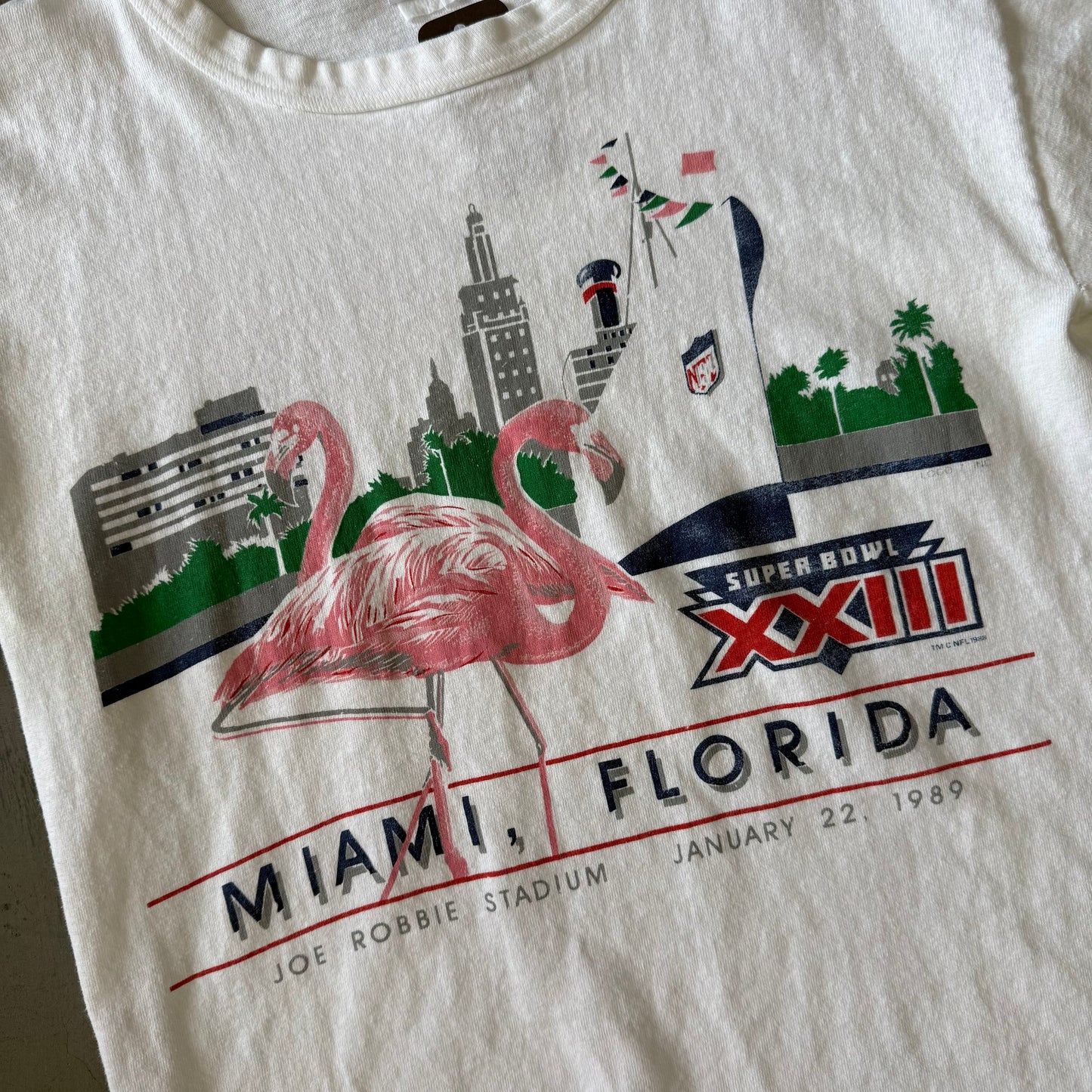 1989 Super Bowl Flamingo Shirt