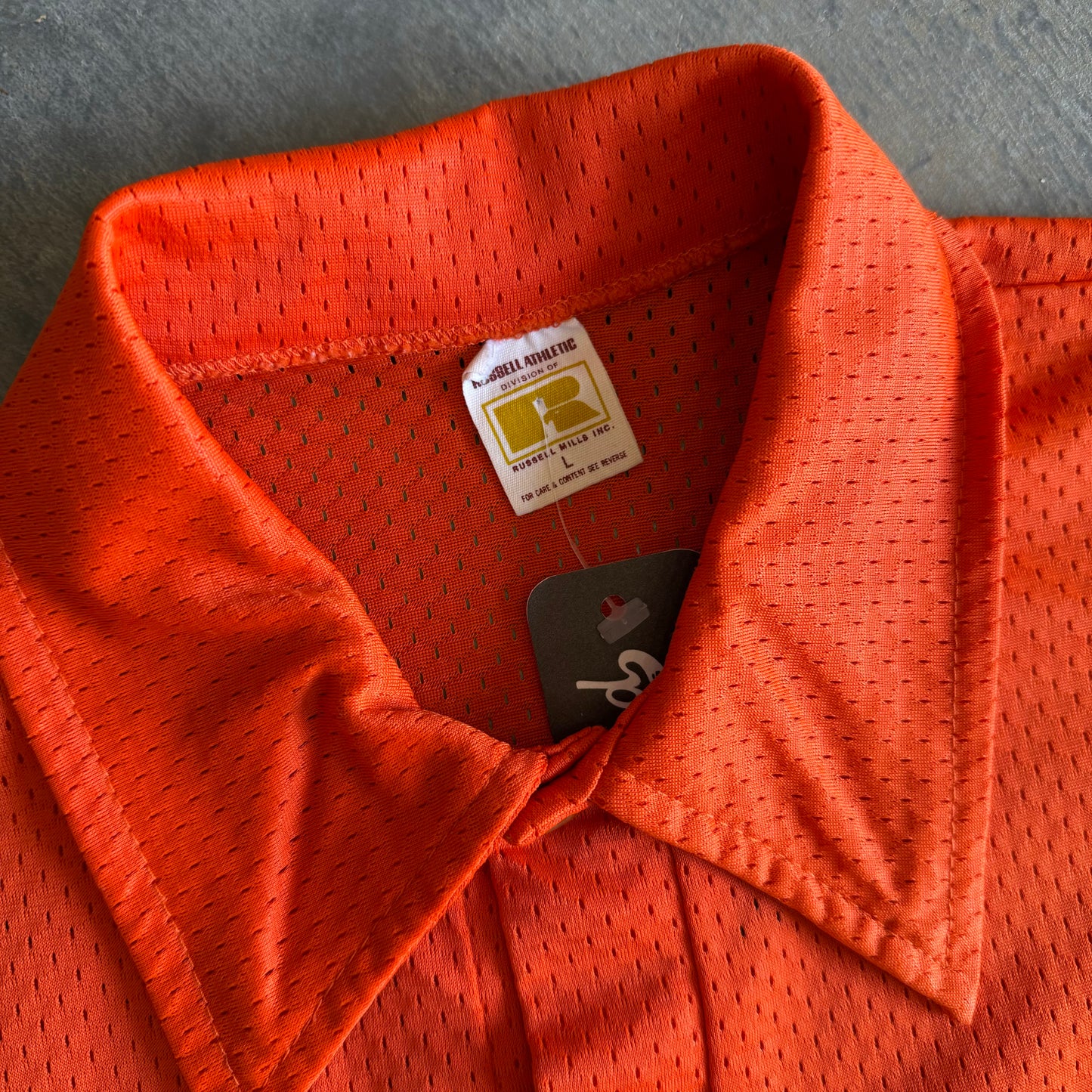 Orange Mesh Polo