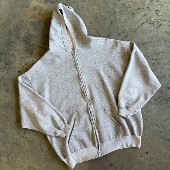 Grey Hanes Zip Up Hoodie - L