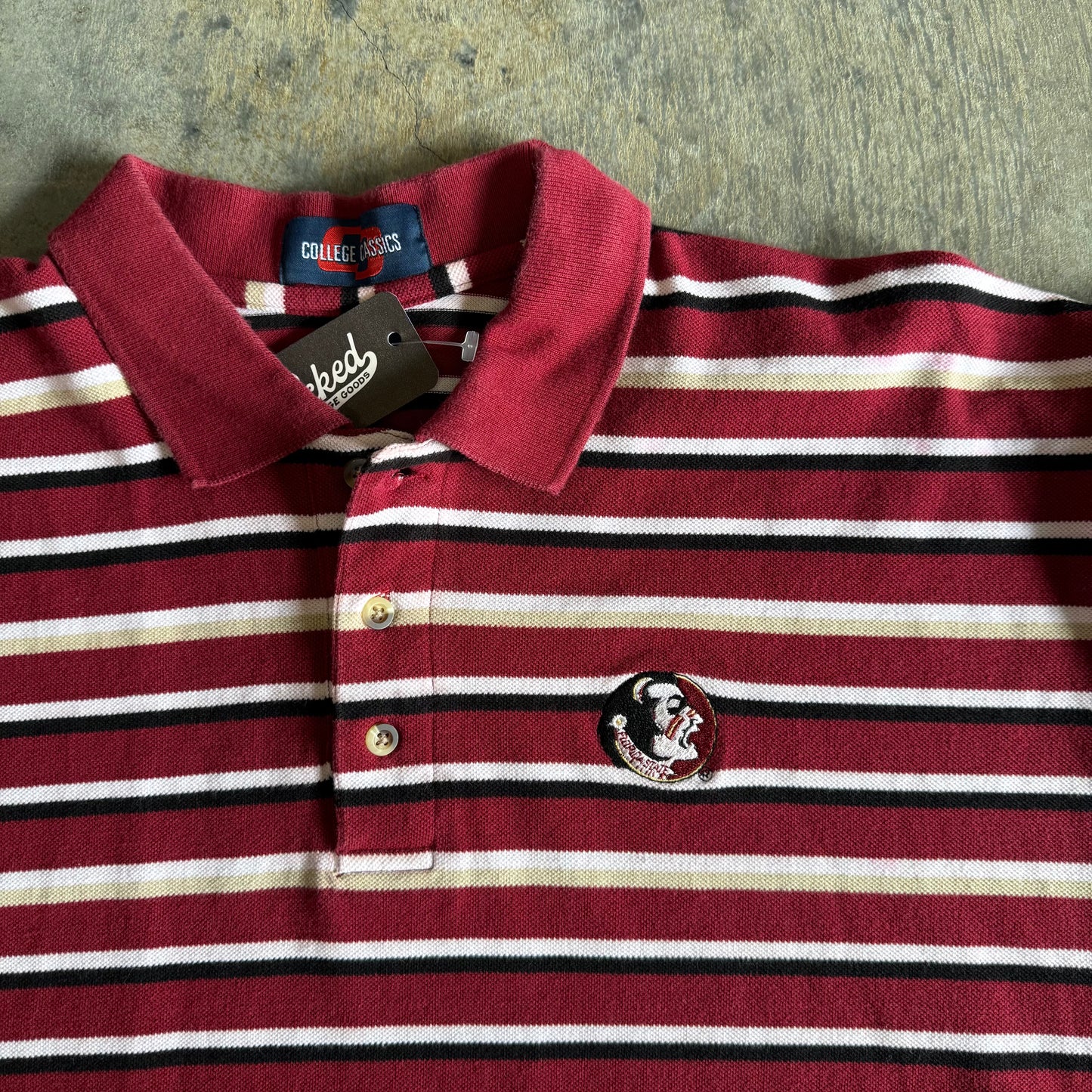 FSU Seminole Striped Polo