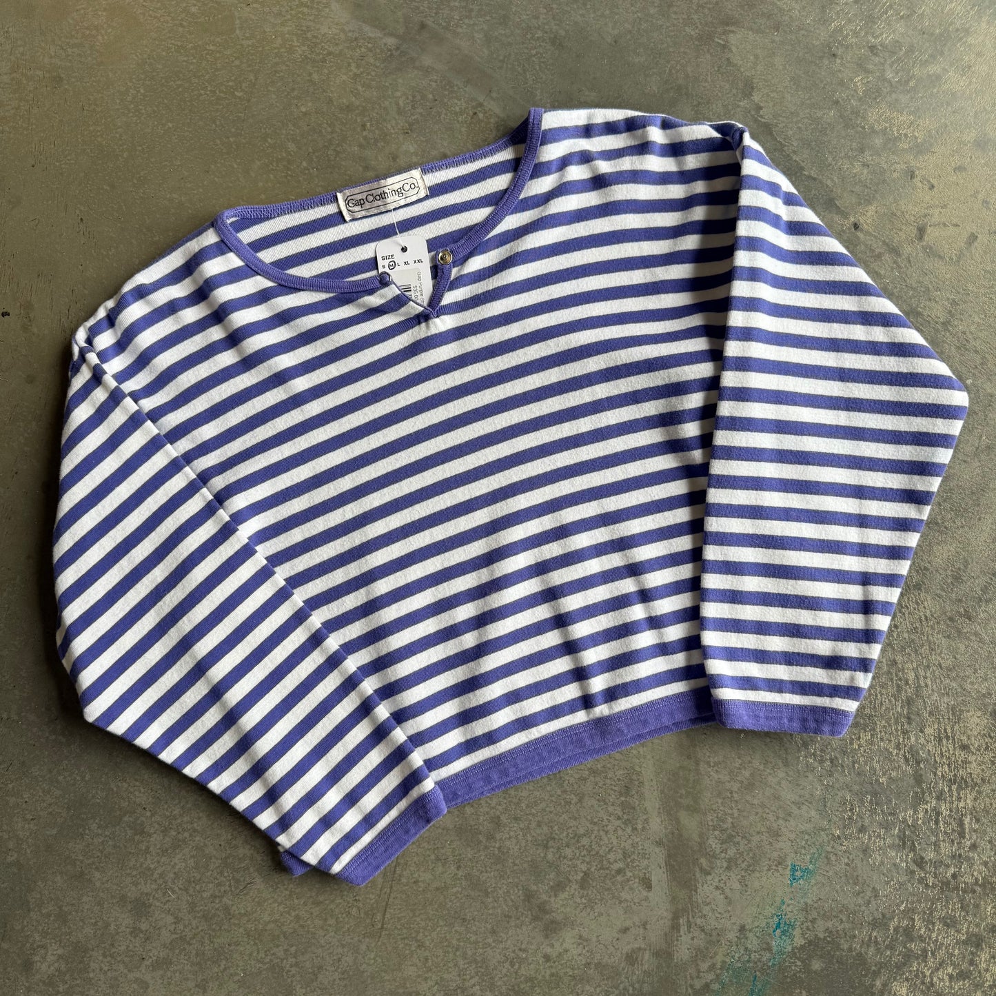 Gap Purple Stripe Crop Shirt