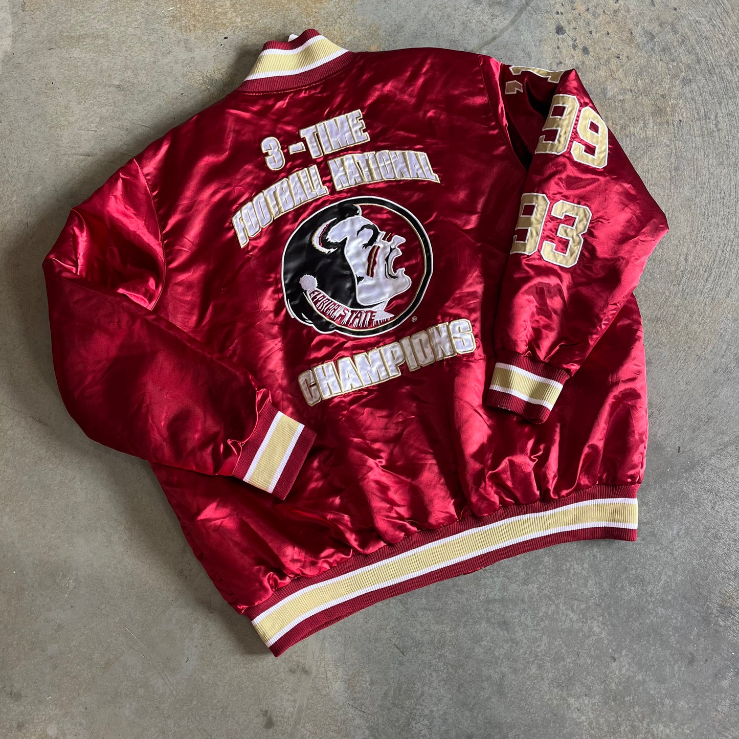 FSU 3 Time Nation Champ Satin Jacket