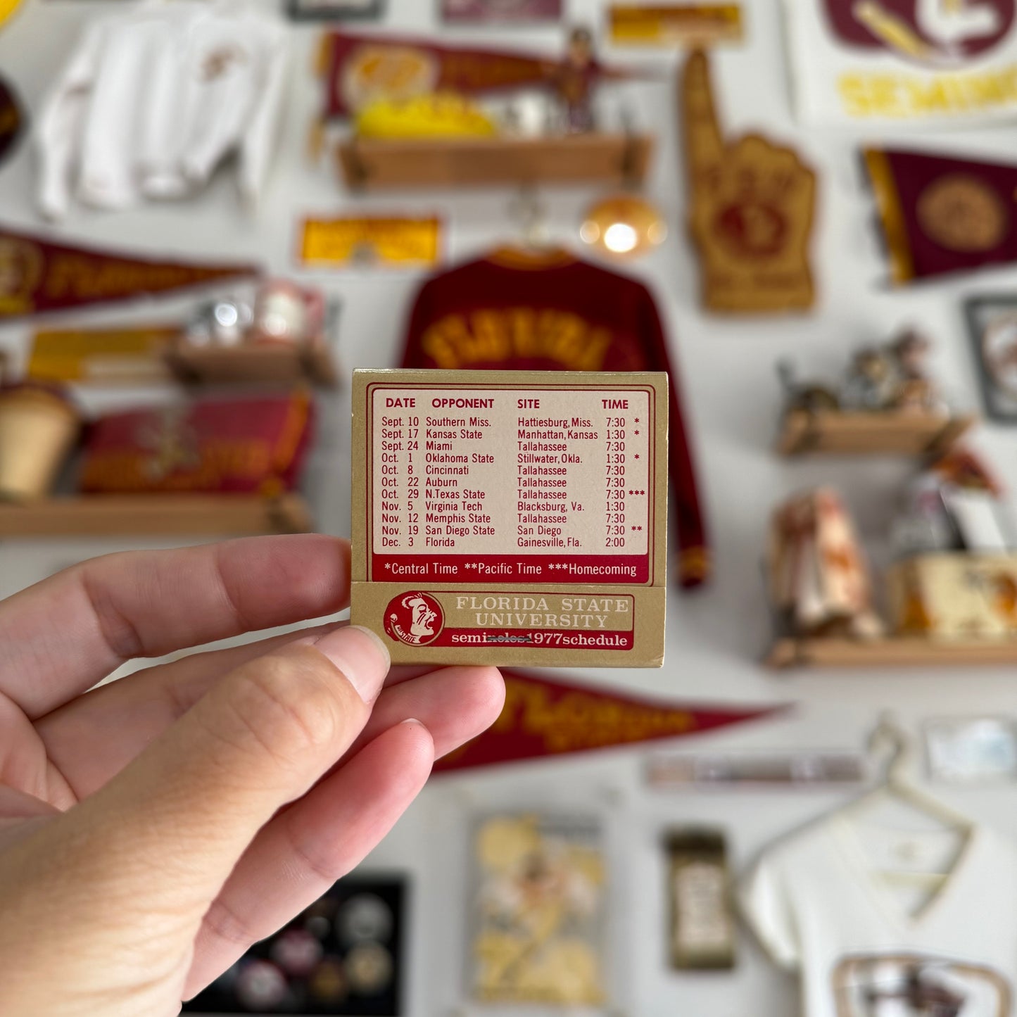 FSU 1977 Season - Tallahassee Federal Matchbooks