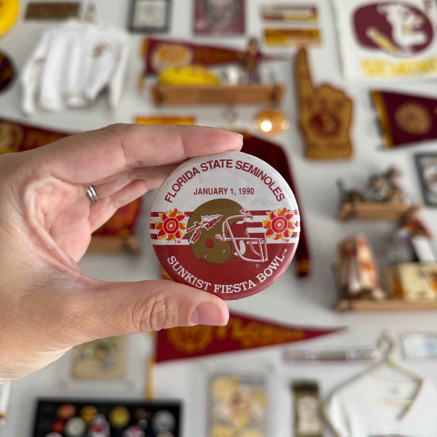1990 Florida State Fiesta Bowl Pinback Button