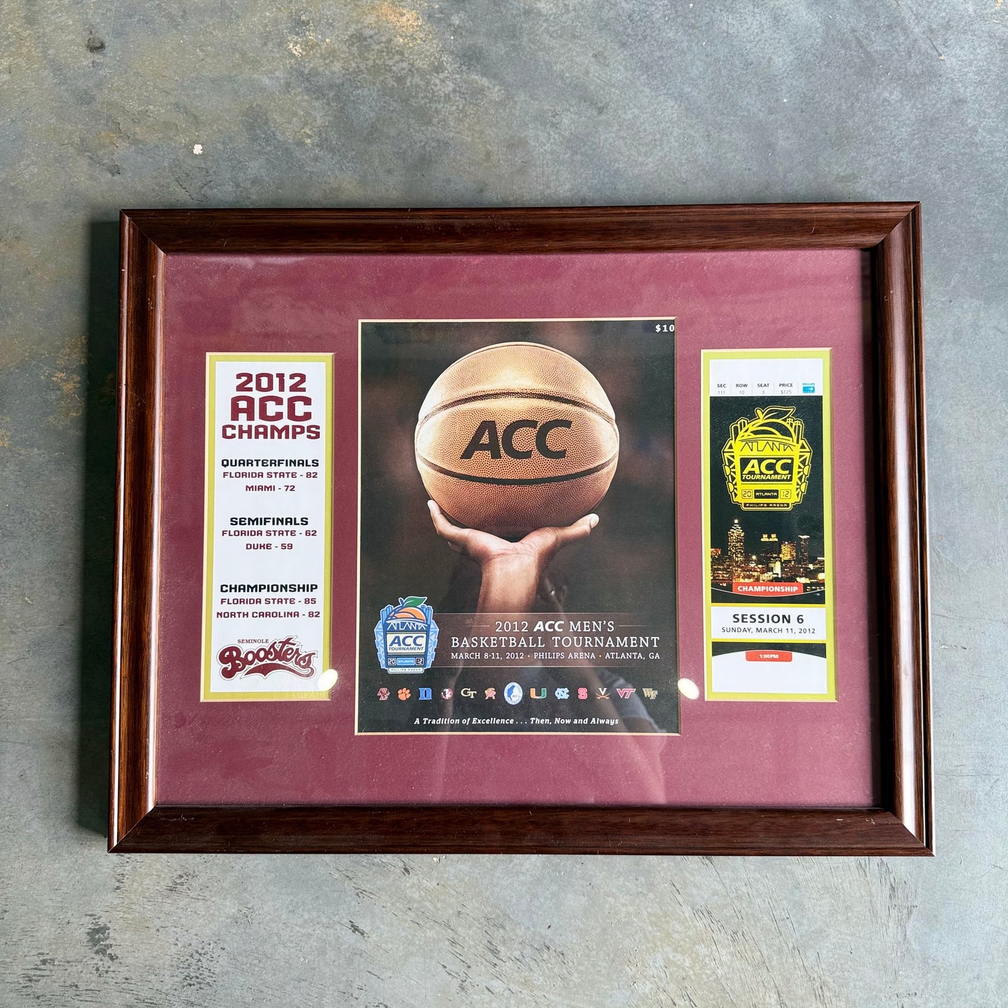 2012 ACC Men's Basketball Champs Frame