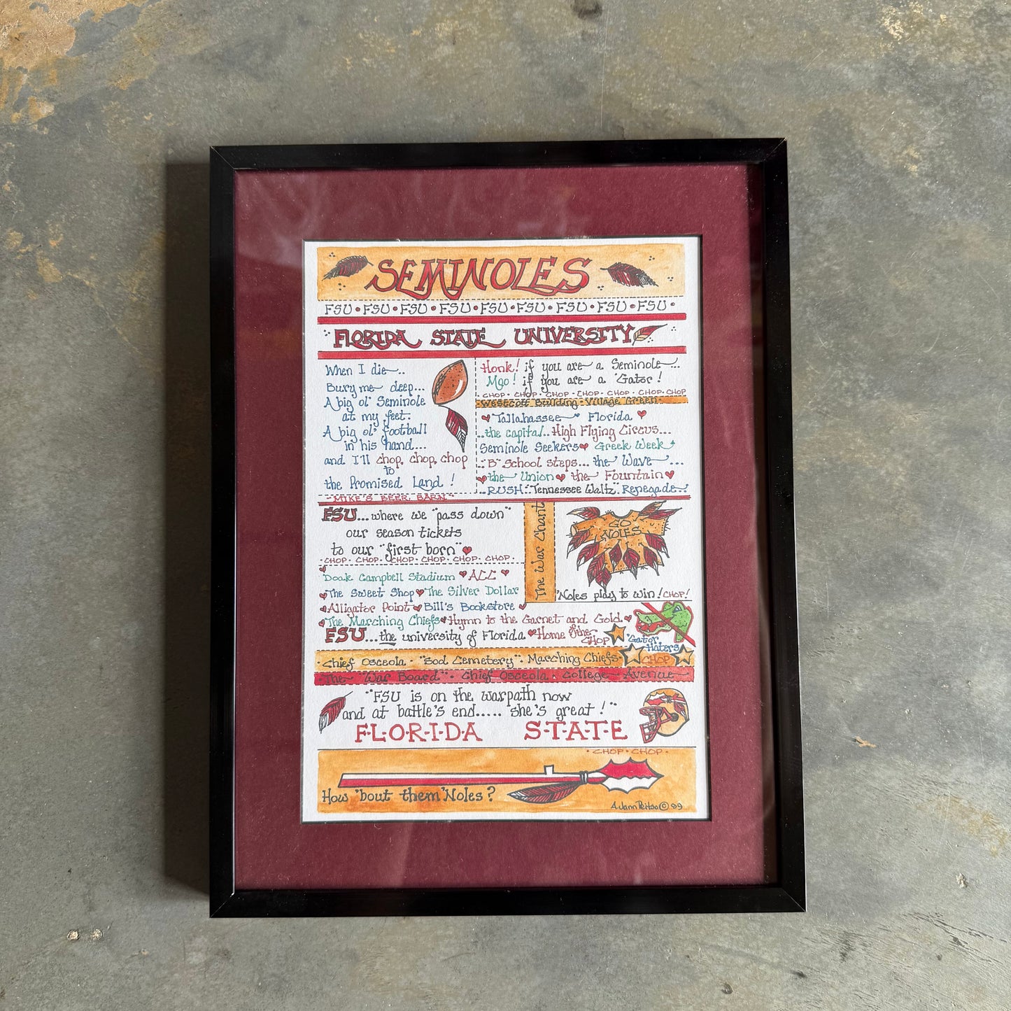 Seminoles 90s Framed Art