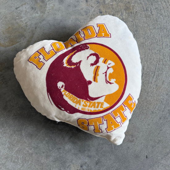 FSU Old Logo Heart Pillow