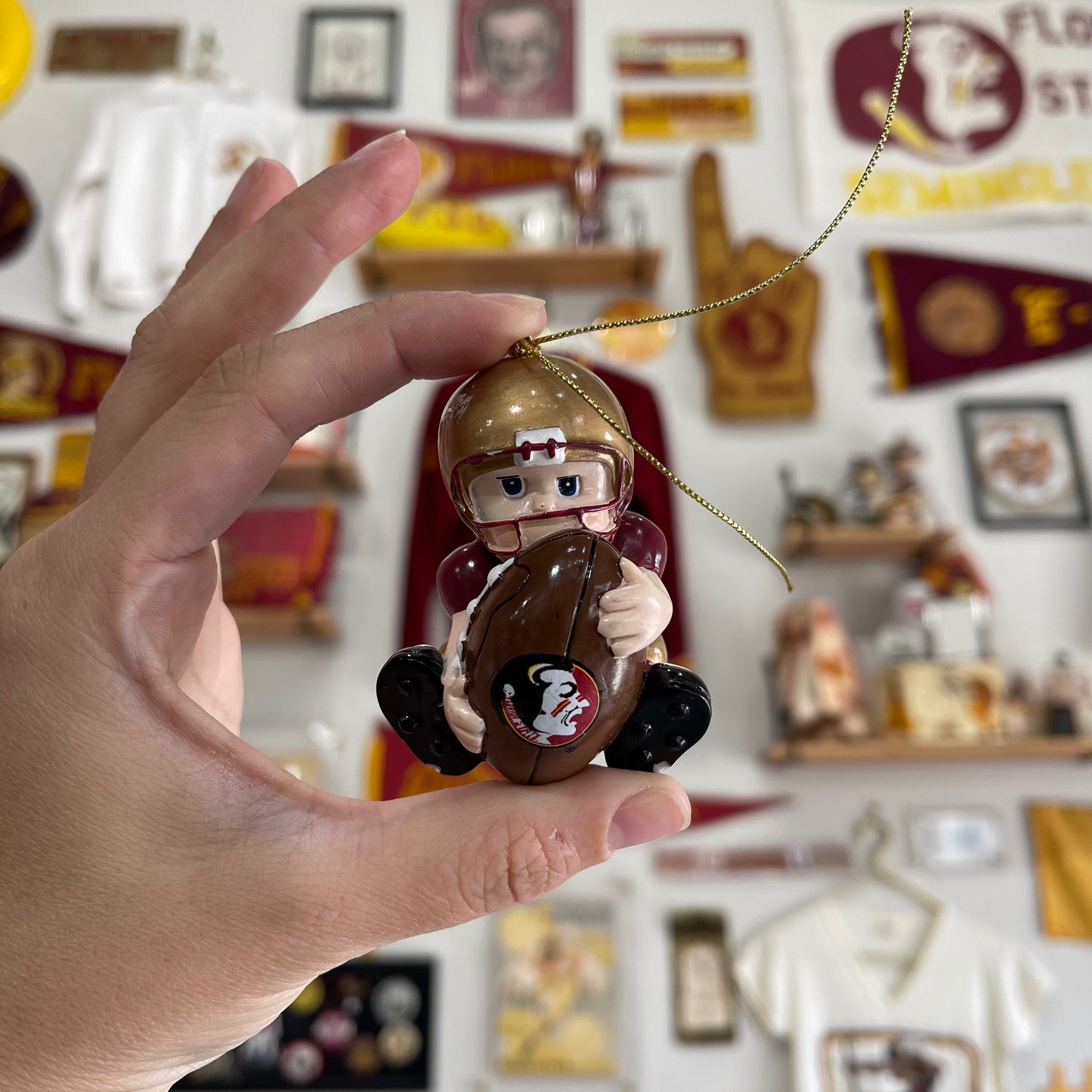 FSU Football Player Ornament