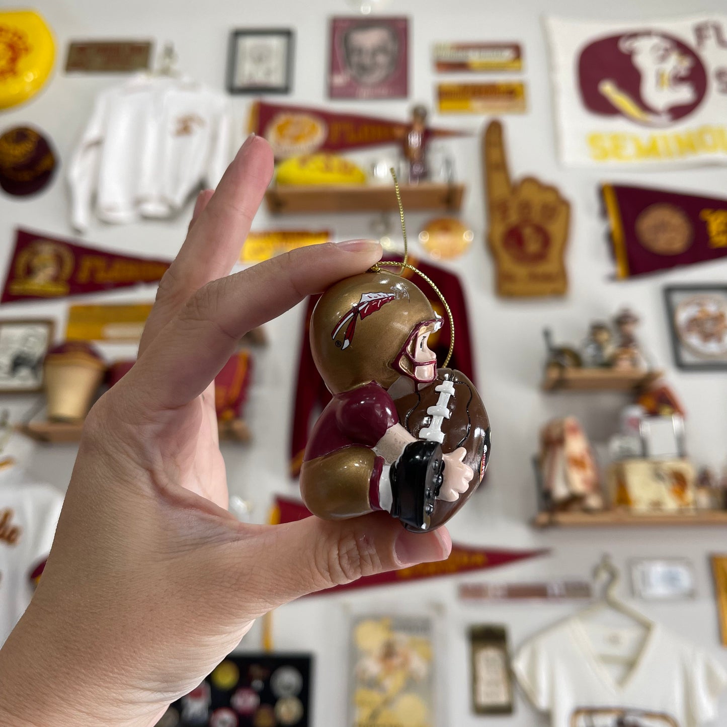 FSU Football Player Ornament