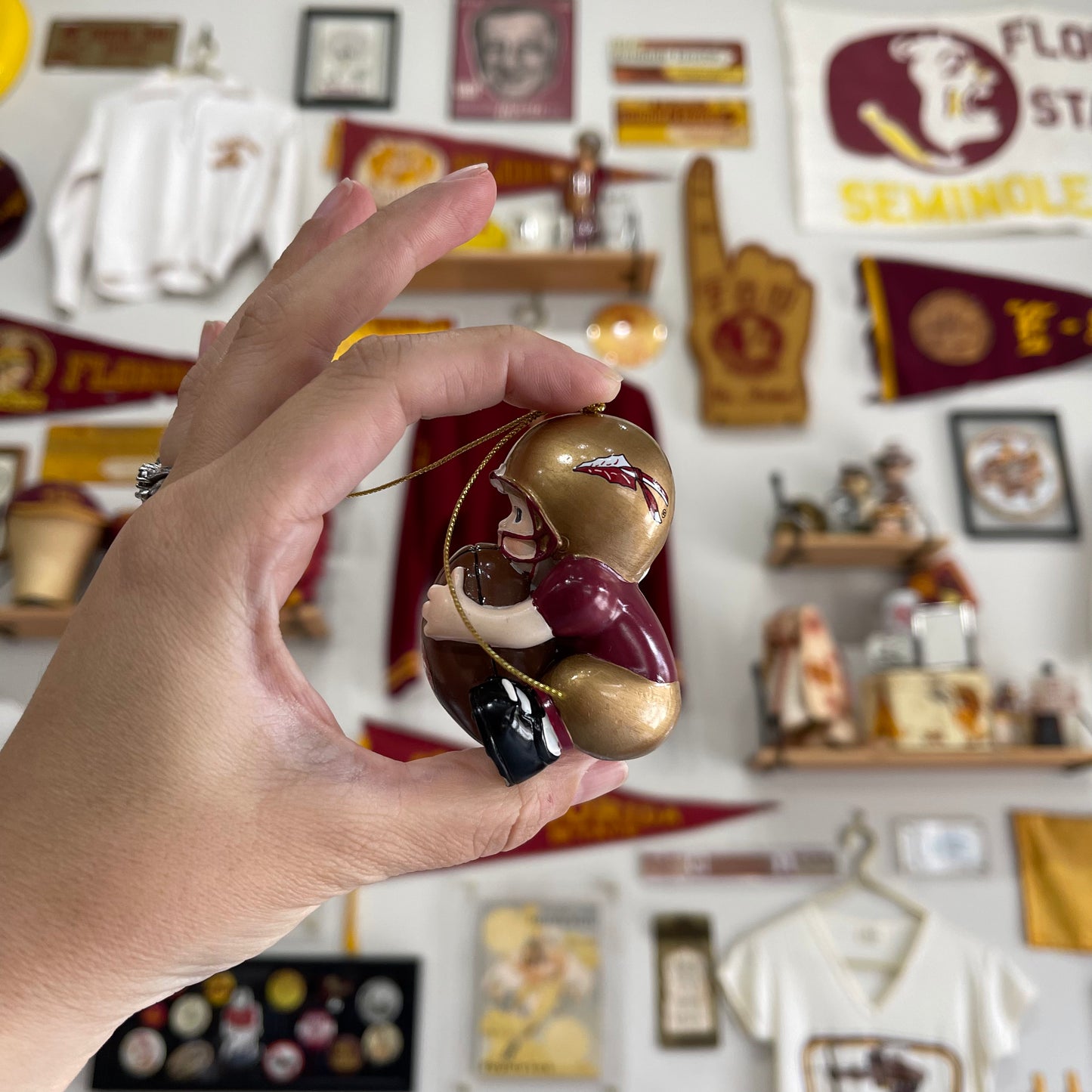 FSU Football Player Ornament