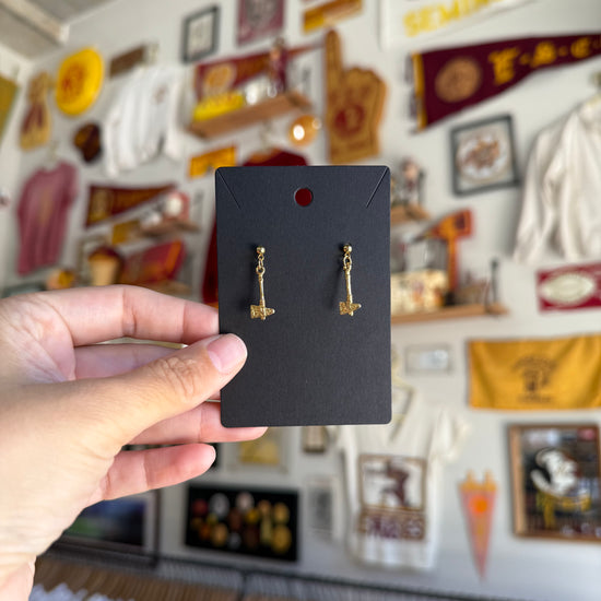 Hanging Tomahawk Post Earrings