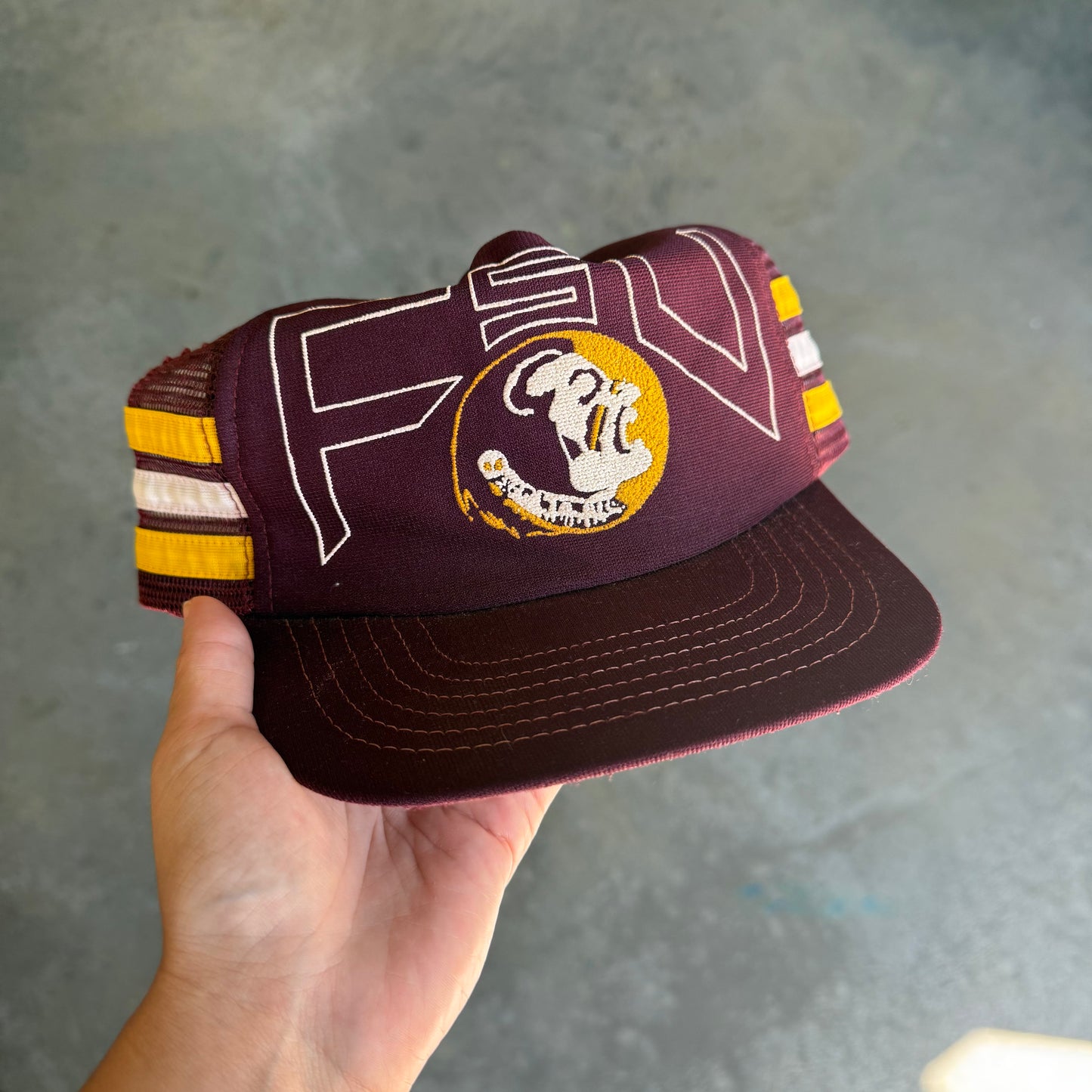 FSU 3 Stripe Trucker Hat