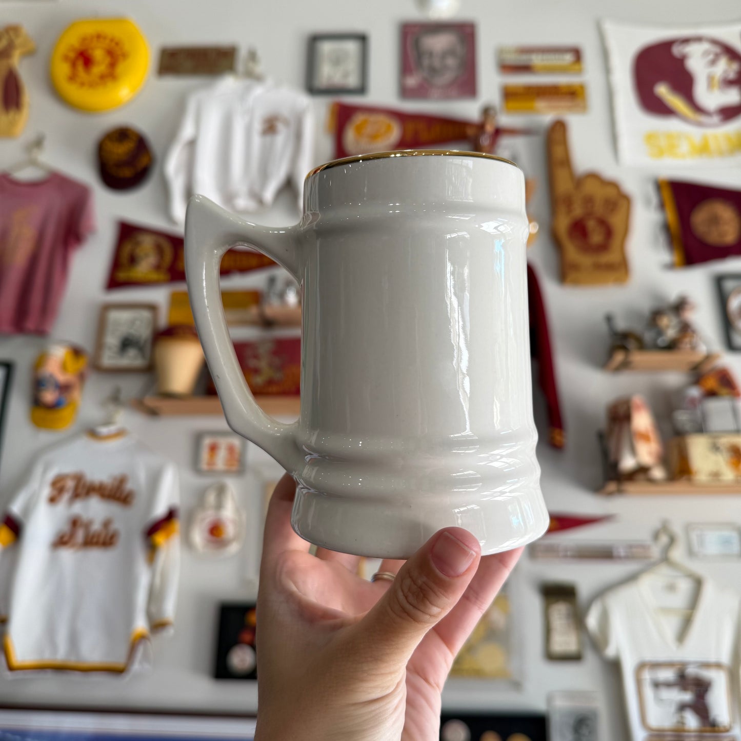 FSU Gold Rimmed Stein
