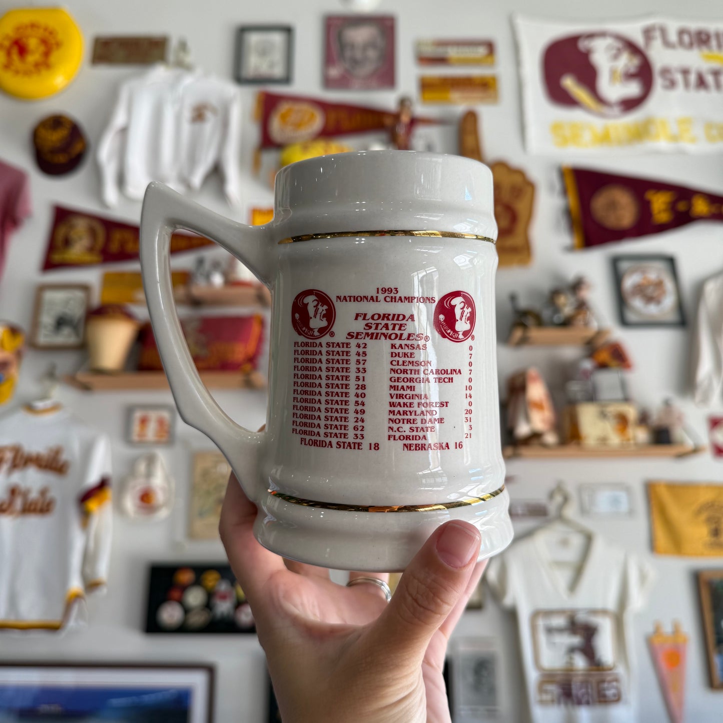 FSU 1993 National Champs Stein
