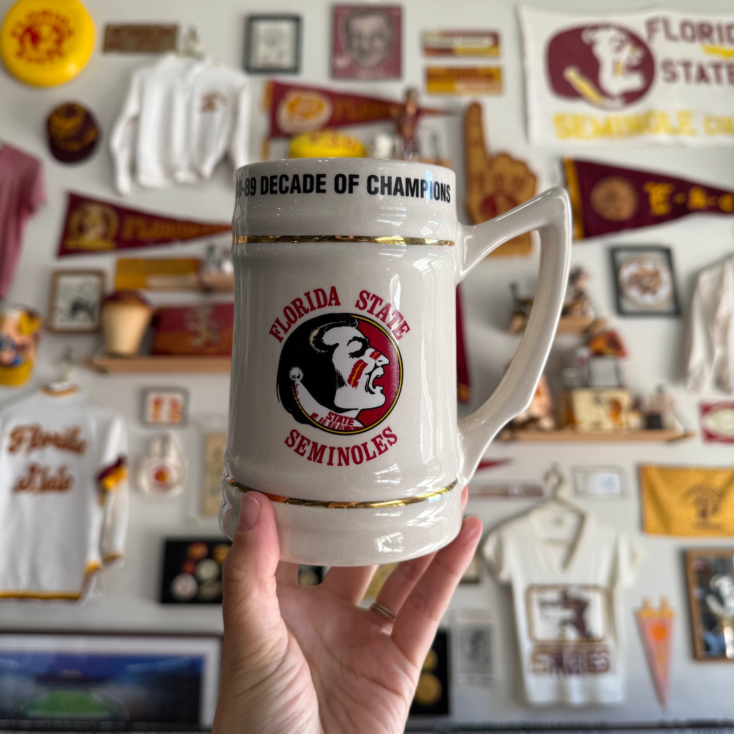 FSU 1980-1989 Decade of Champions Beer Stein