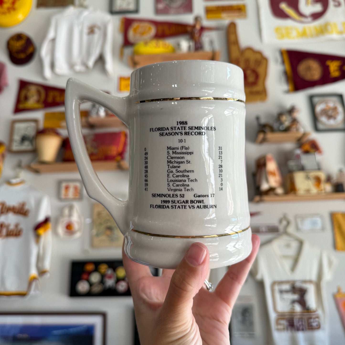FSU 1989 Sugar Bowl Stein