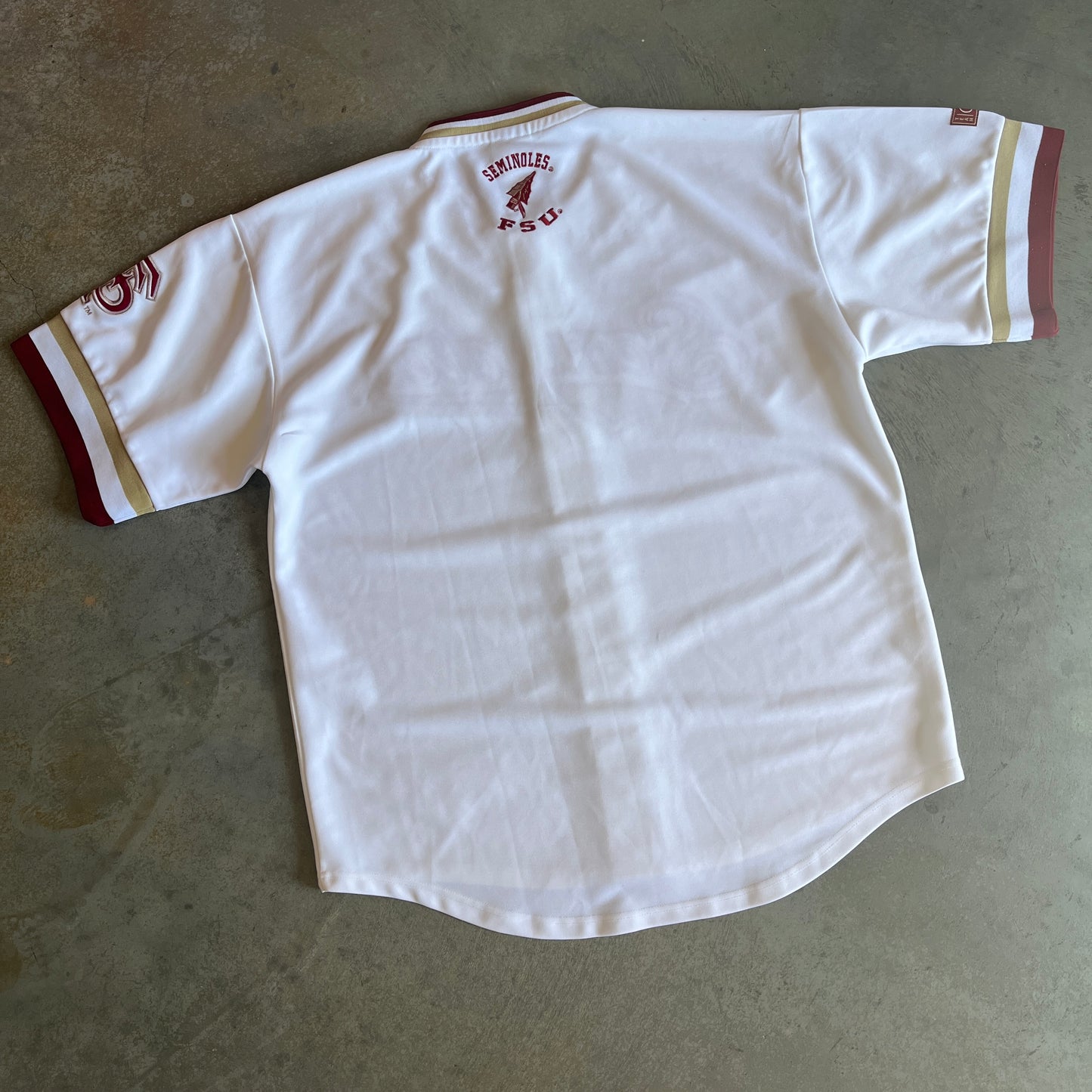 Colosseum Seminole White Baseball Jersey
