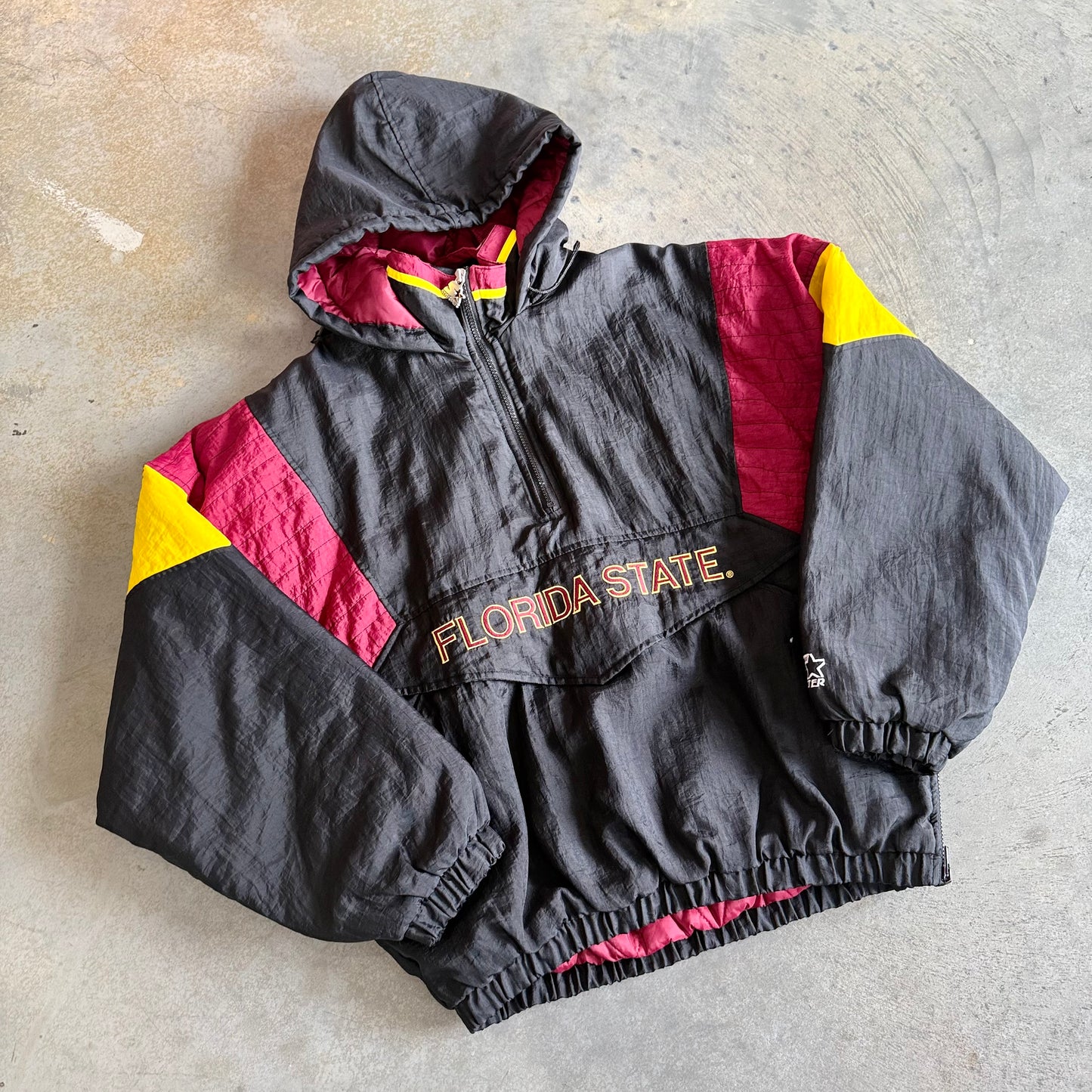 Florida State Black ¼ Zip Starter Jacket