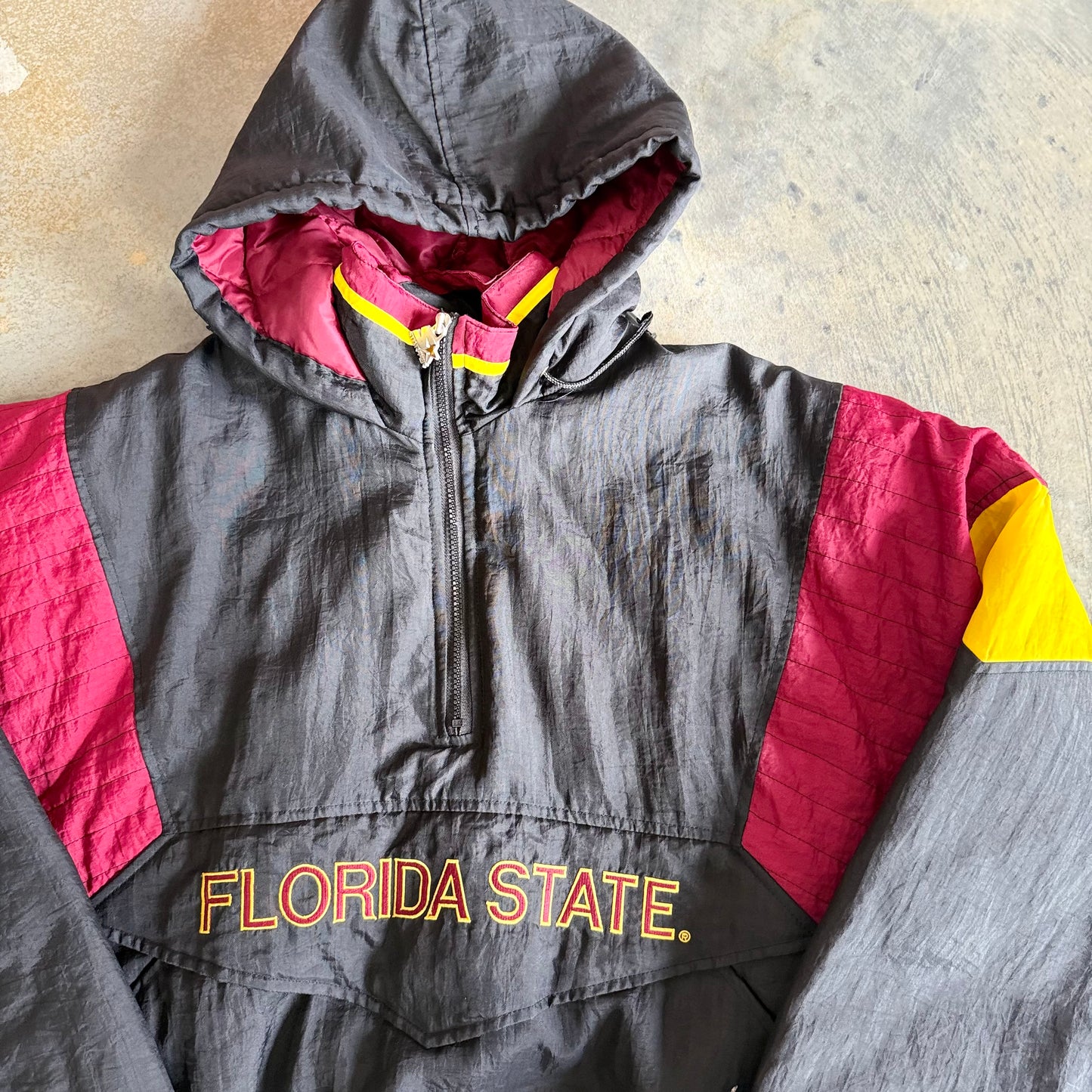 Florida State Black ¼ Zip Starter Jacket