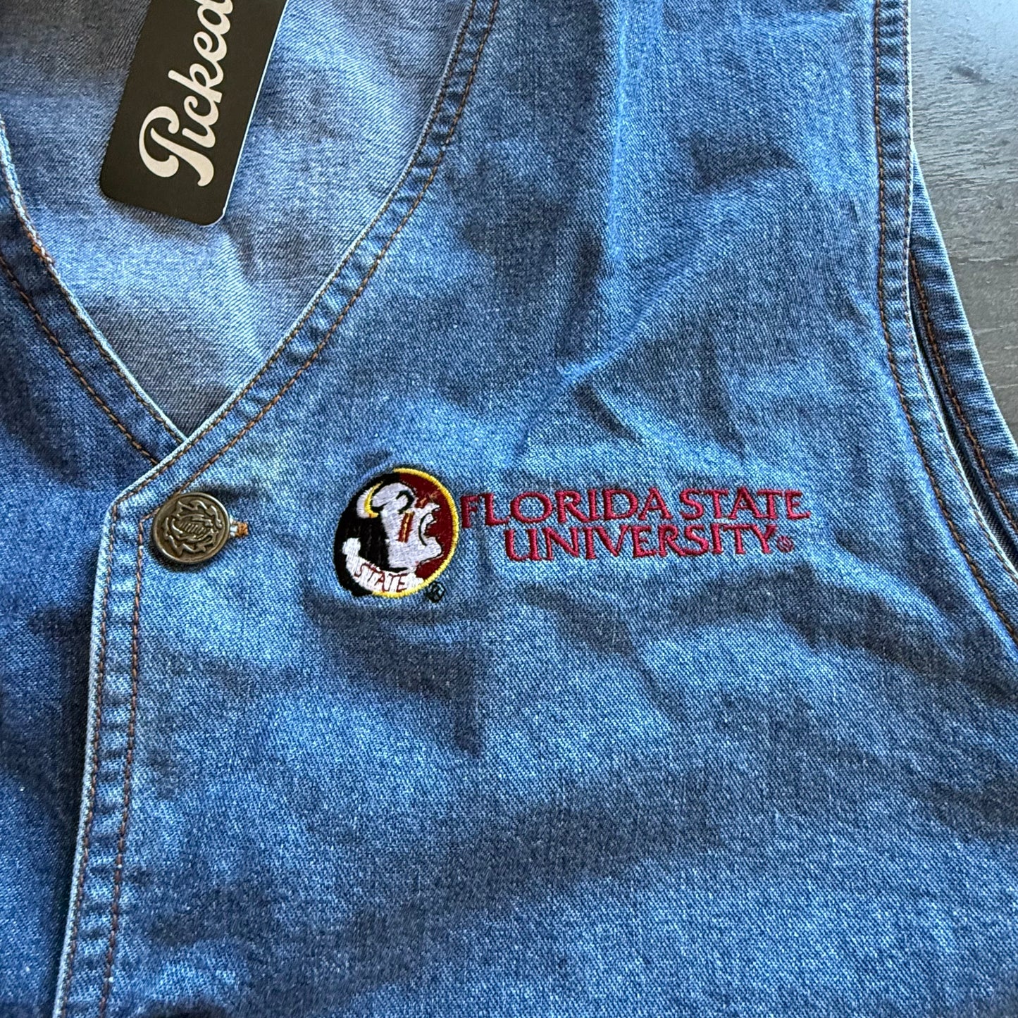 Womens Joe College FSU Denim Vest