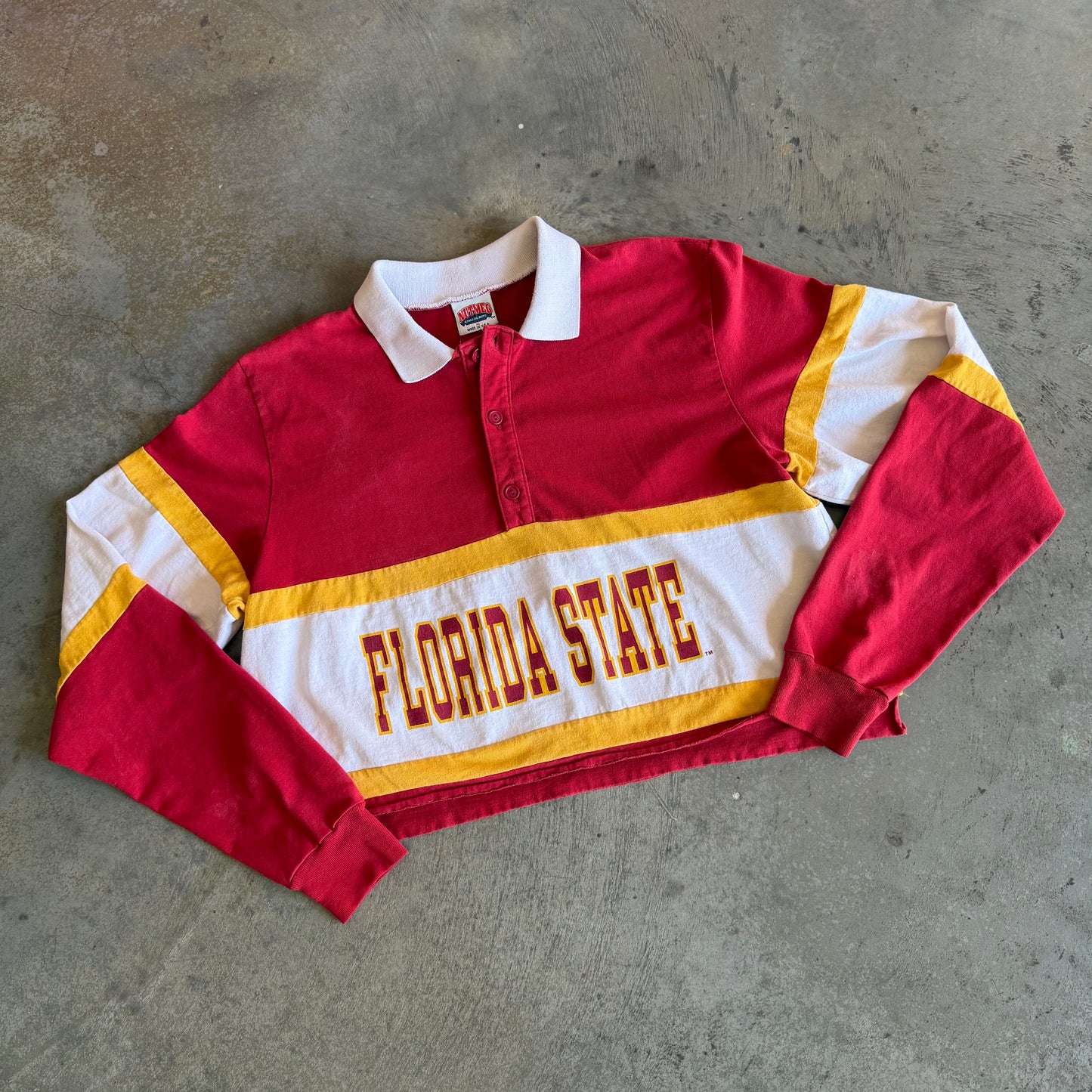Womens Cropped FSU Polo Long Sleeve