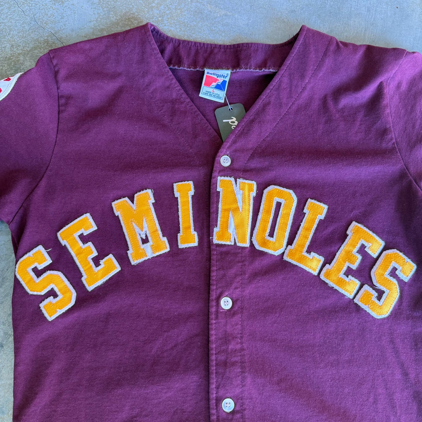 Patched Seminoles Swingster Baseball Jersey