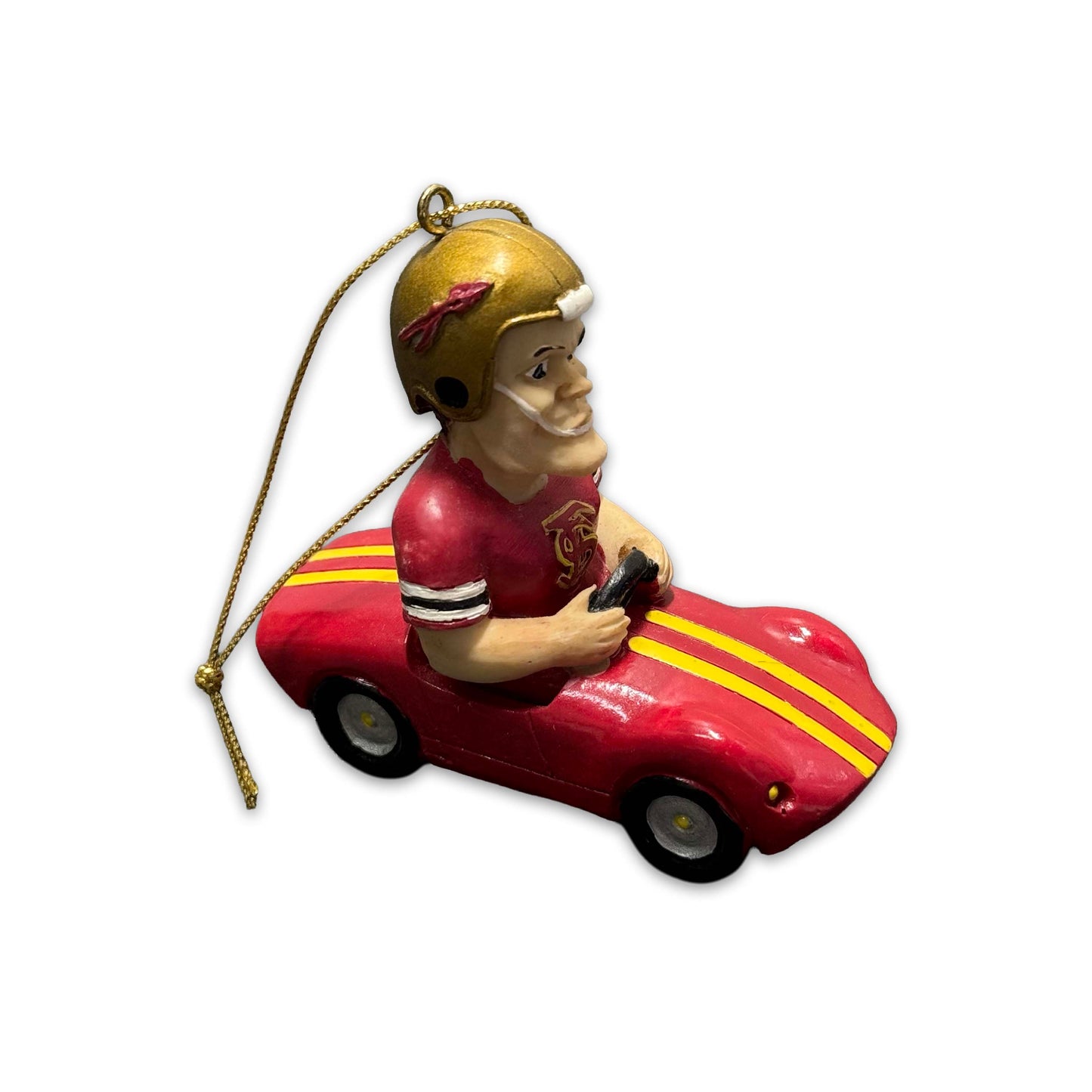 FSU Race Car Christmas Ornament