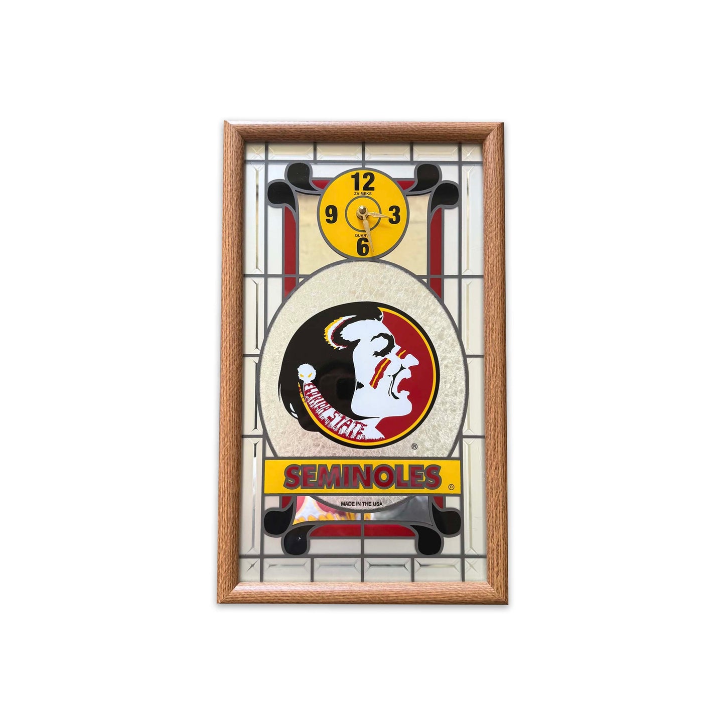 FSU Stained Glass Style Clock