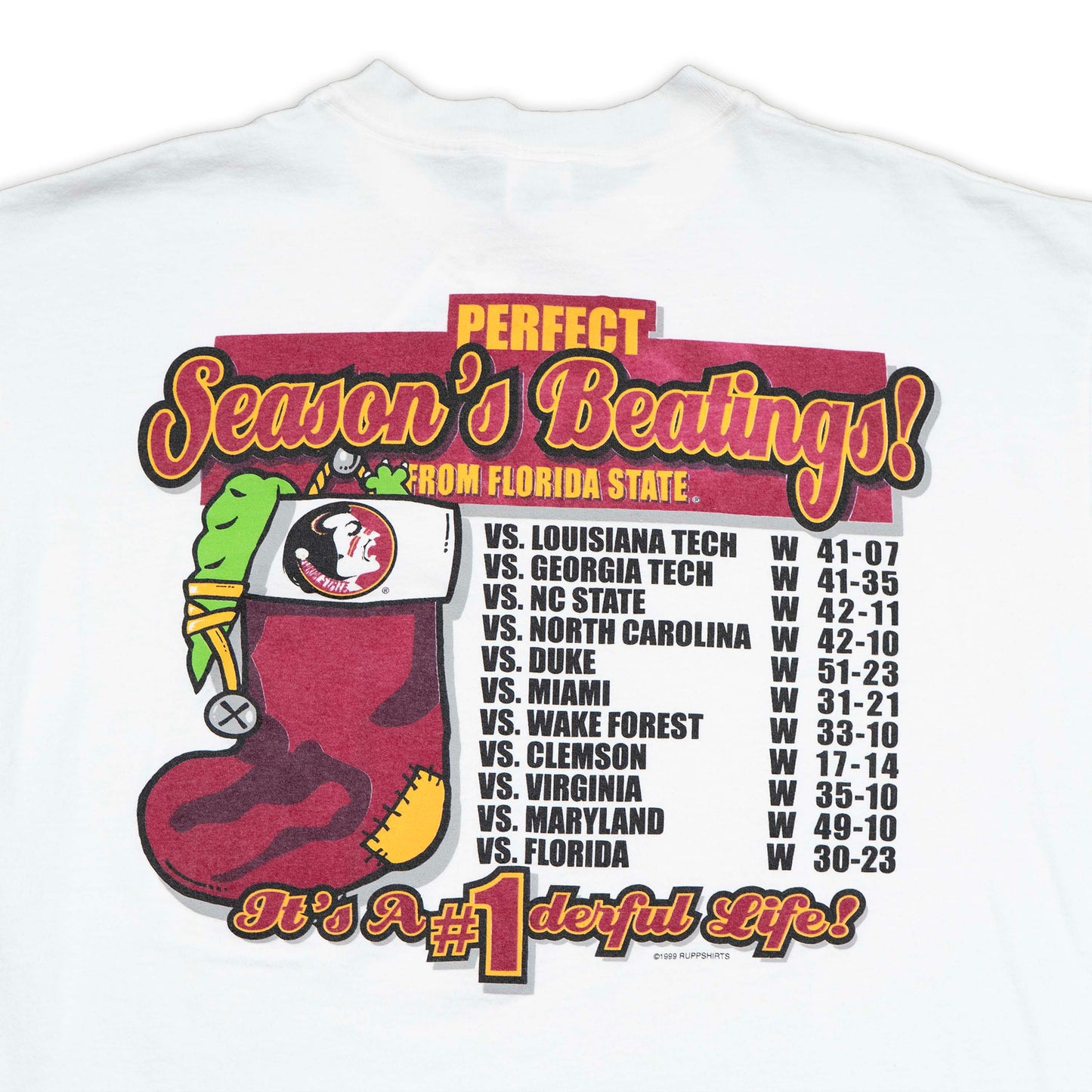 FSU 1999 Tis the Perfect Season Shirt