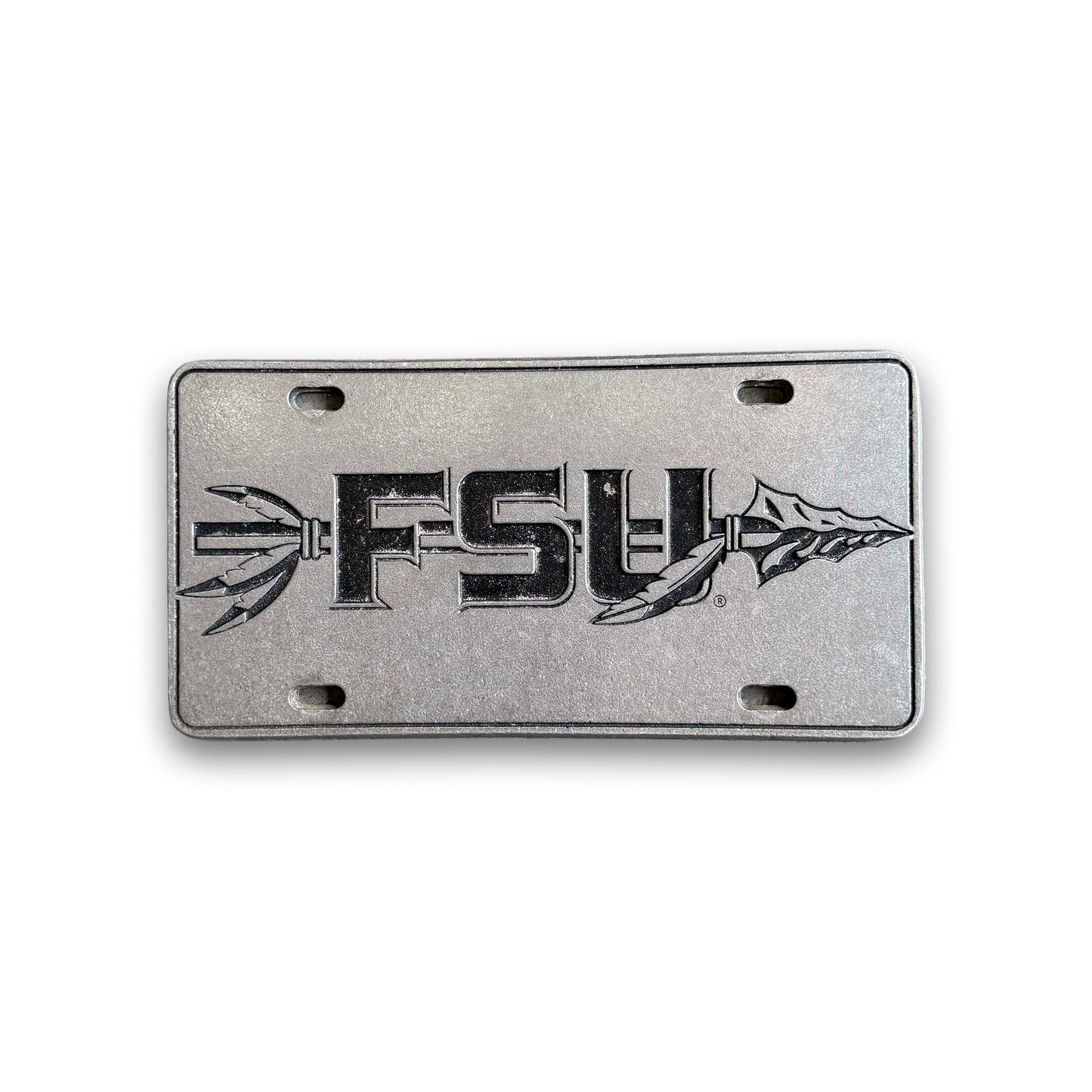 FSU Spear Pewter License Plate