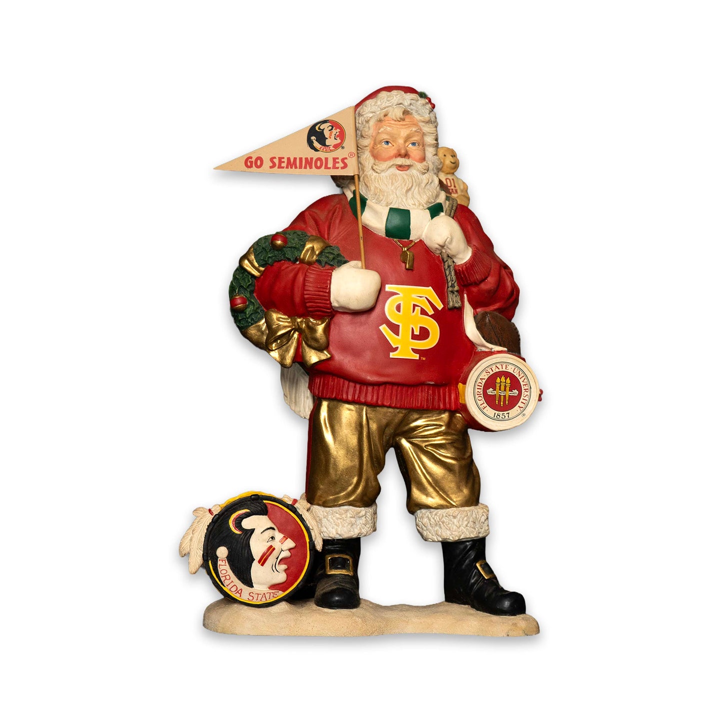 FSU Santa with Toy Bag Figurine