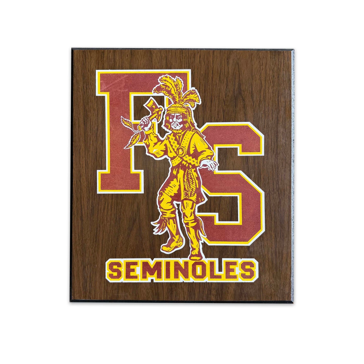 1980's FSU Felt Logo Plaque