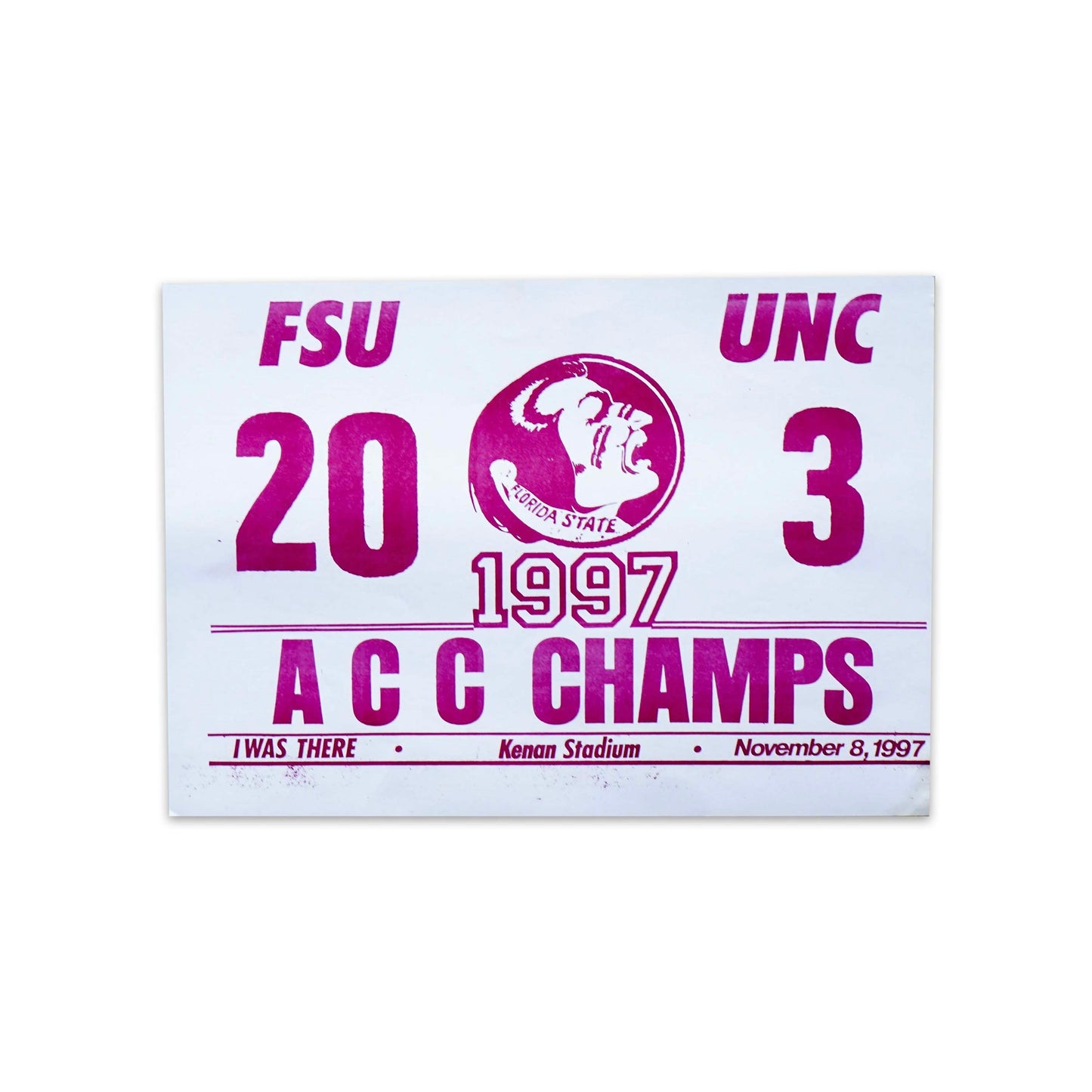 1997 FSU ACC Champs Score Card