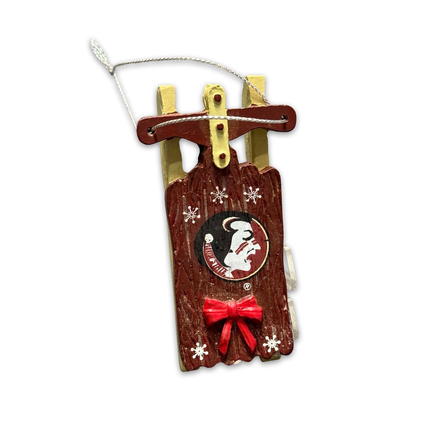 FSU Old Logo Sled Ornament
