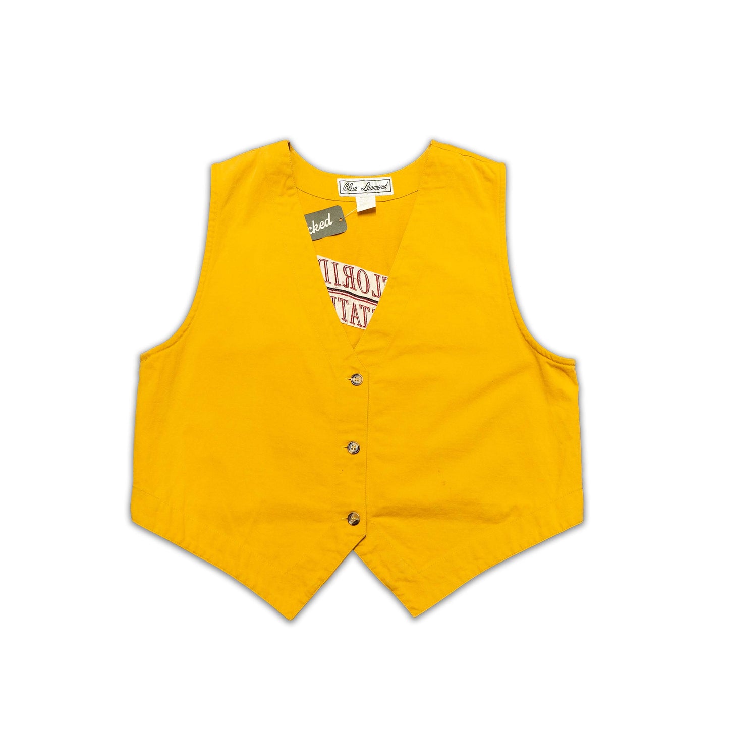 Womens Gold Embroidered Florida State Cotton Vest