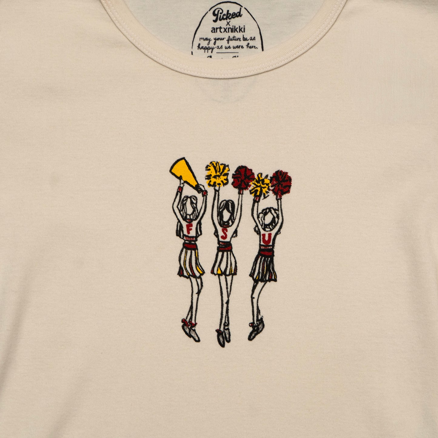 Picked x artxnikki FSU Cheerleader Baby Tee