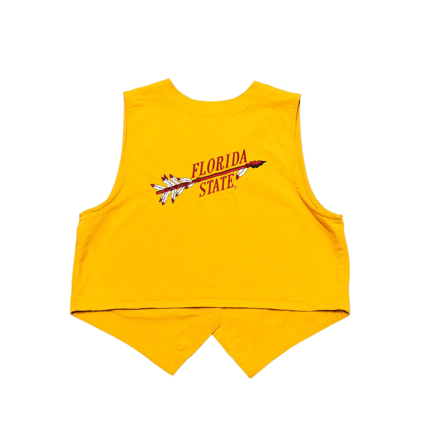 Womens Gold Embroidered Florida State Cotton Vest