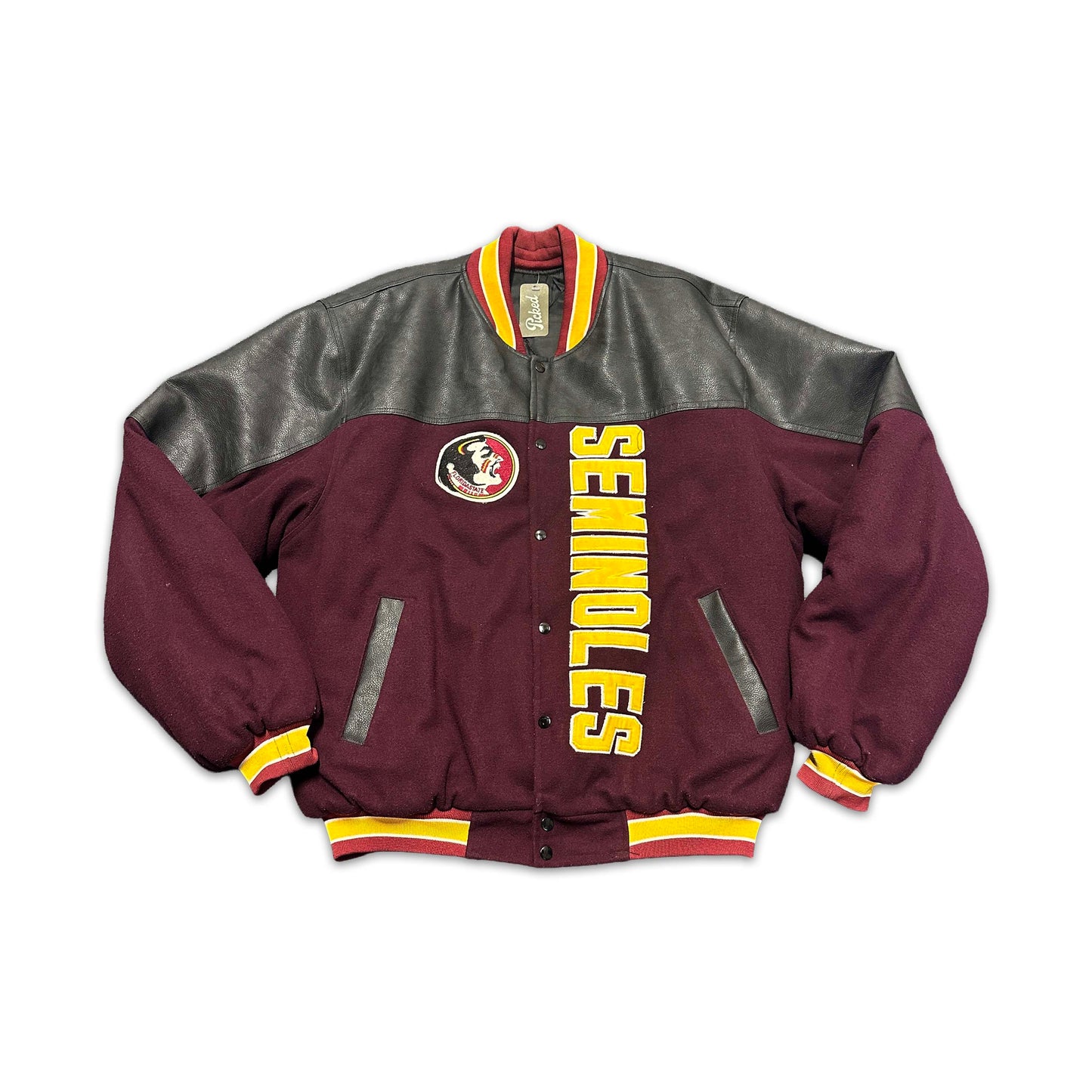 FSU Seminoles Leather Top Letterman Jacket