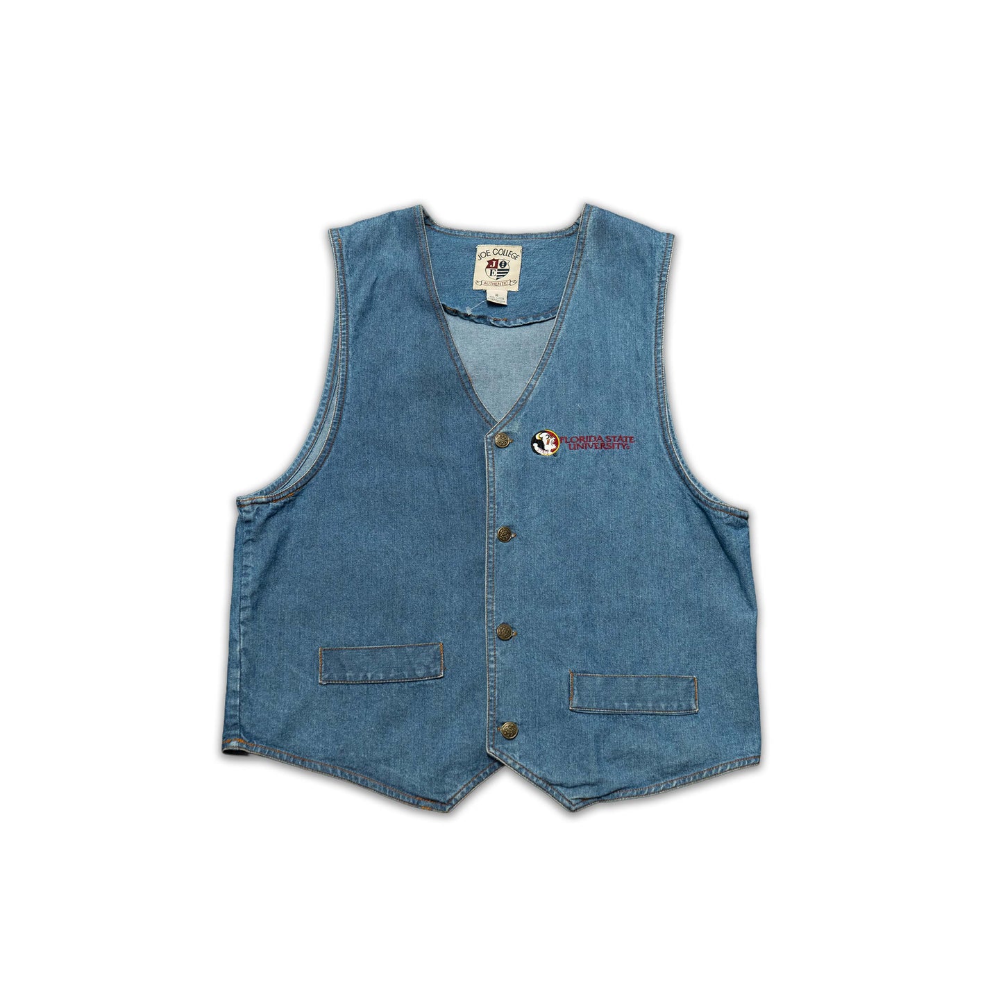 Womens Joe College FSU Denim Vest