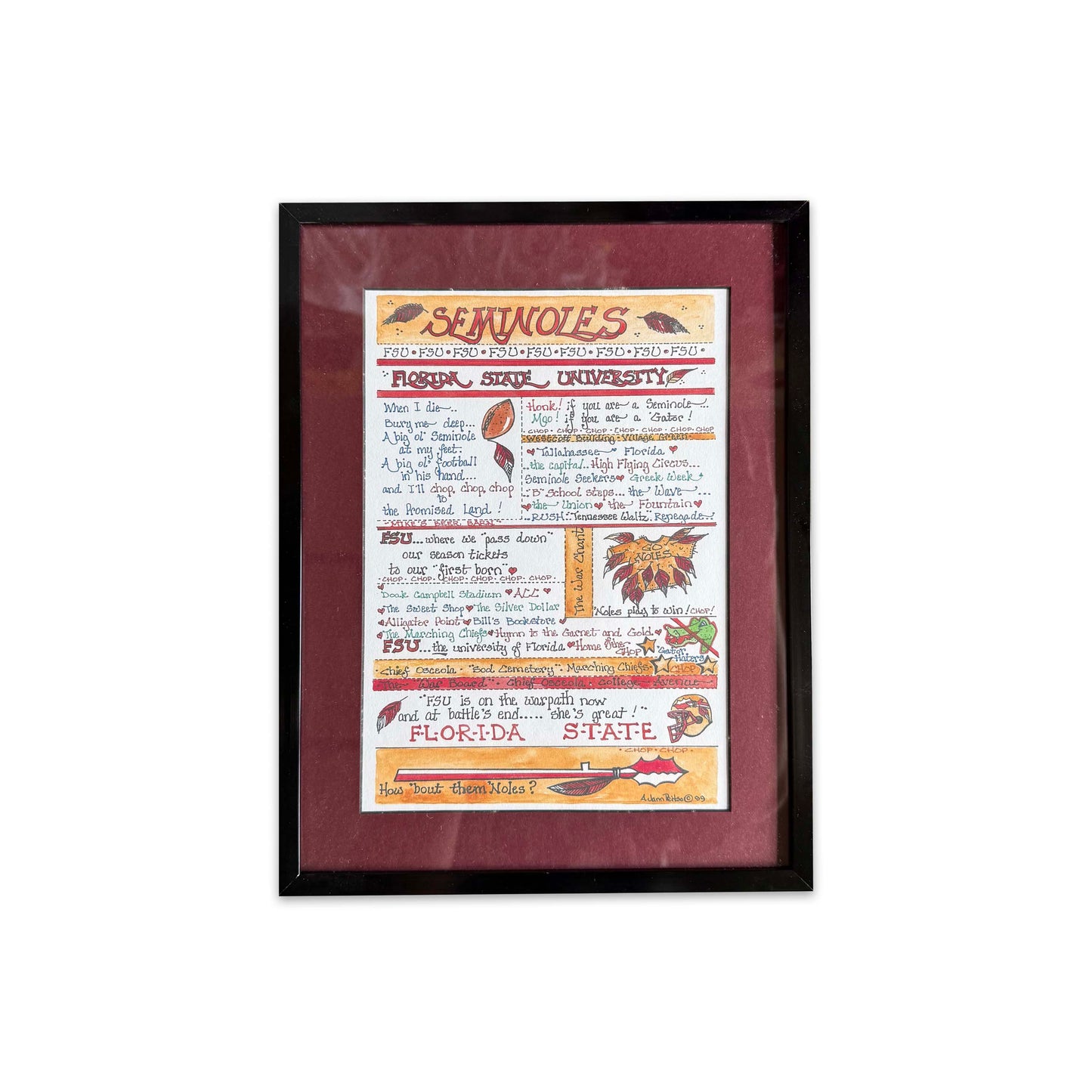 Seminoles 90s Framed Art