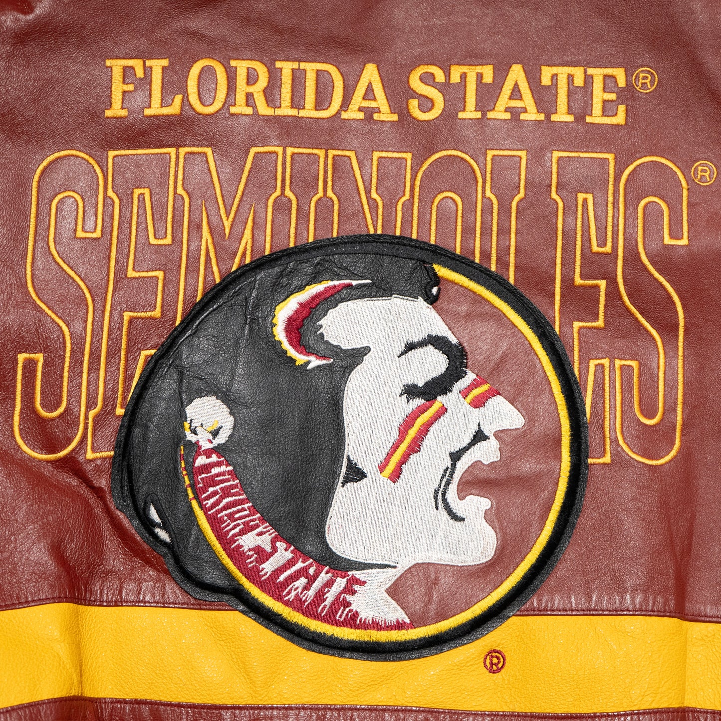 FSU Garnet & Gold Leather Jacket