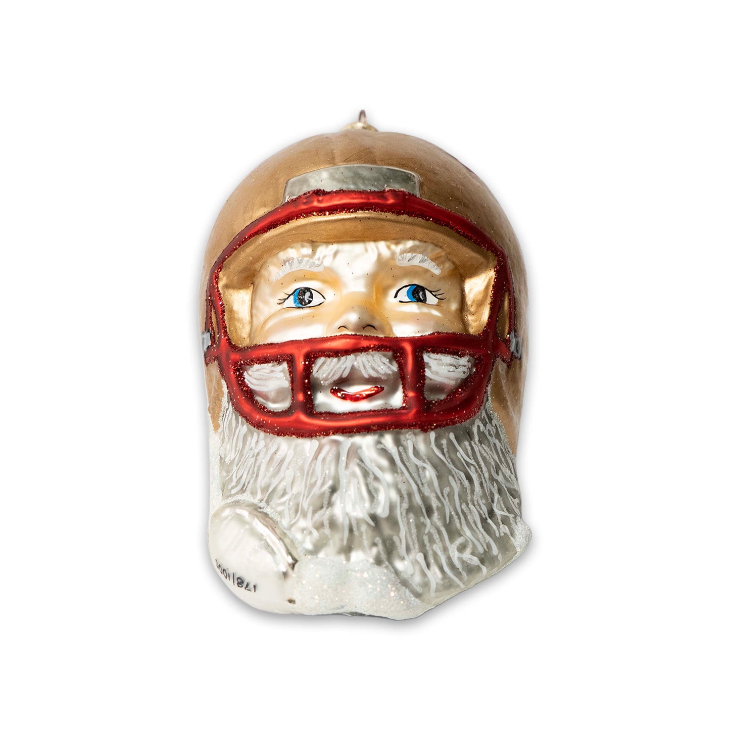 FSU Glass Santa Helmet Ornament