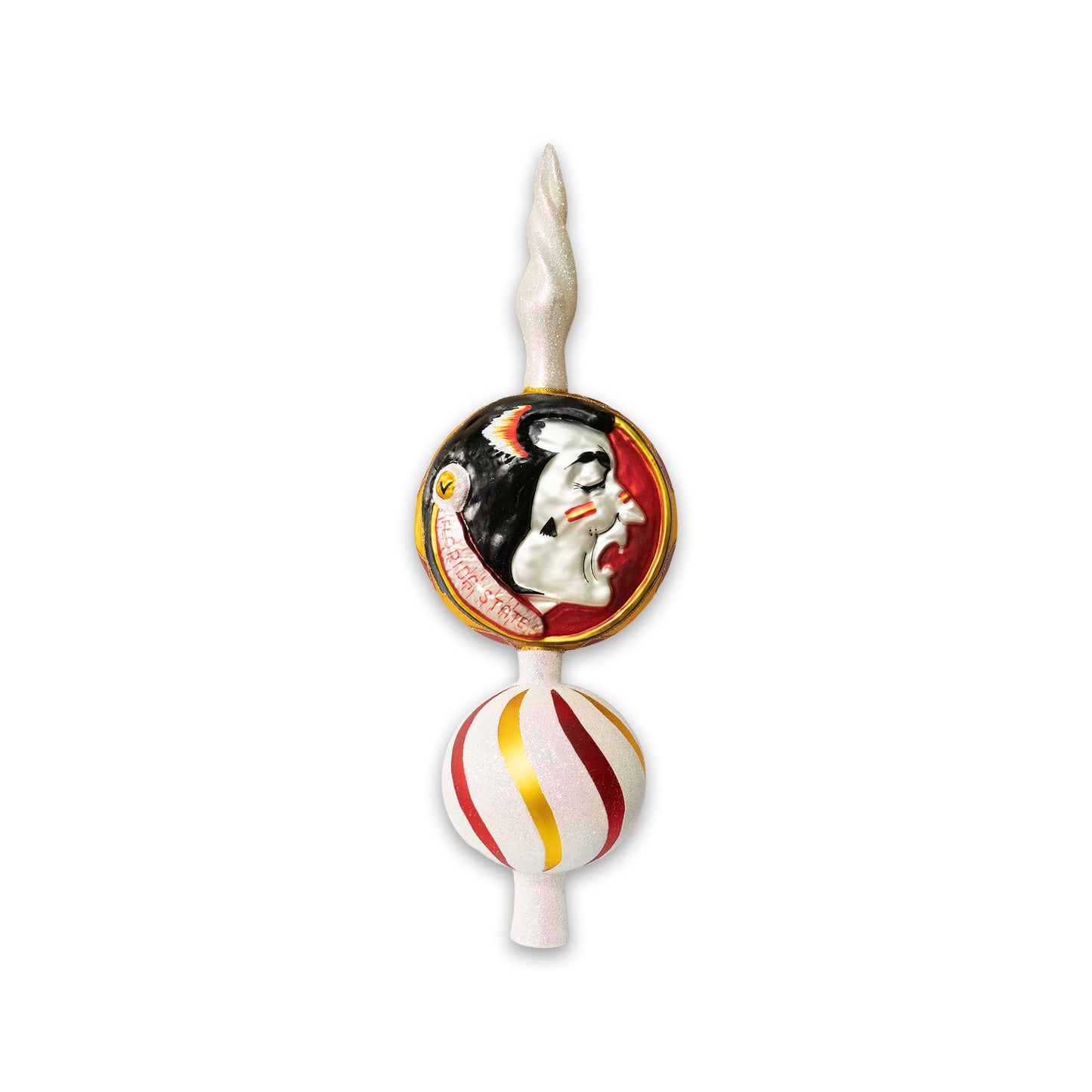 FSU Glass Christmas Tree Topper