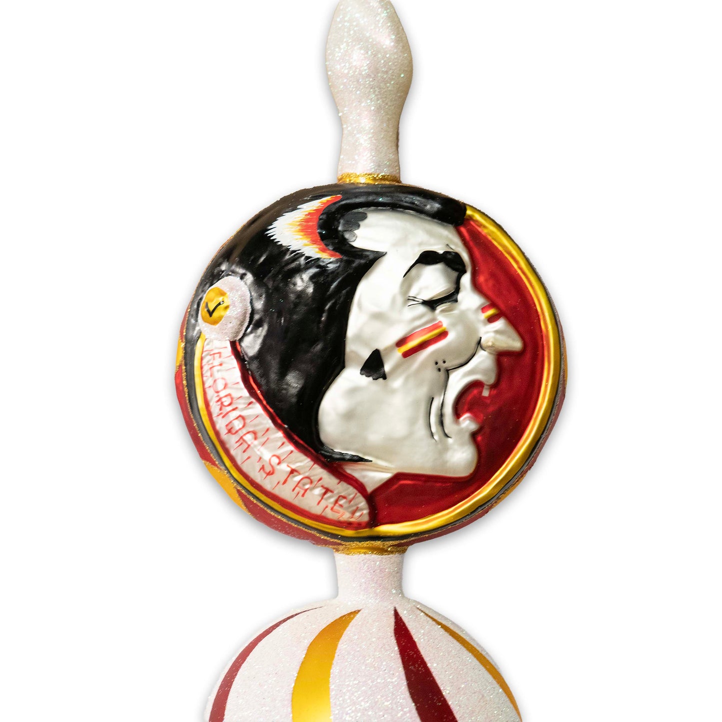 FSU Glass Christmas Tree Topper