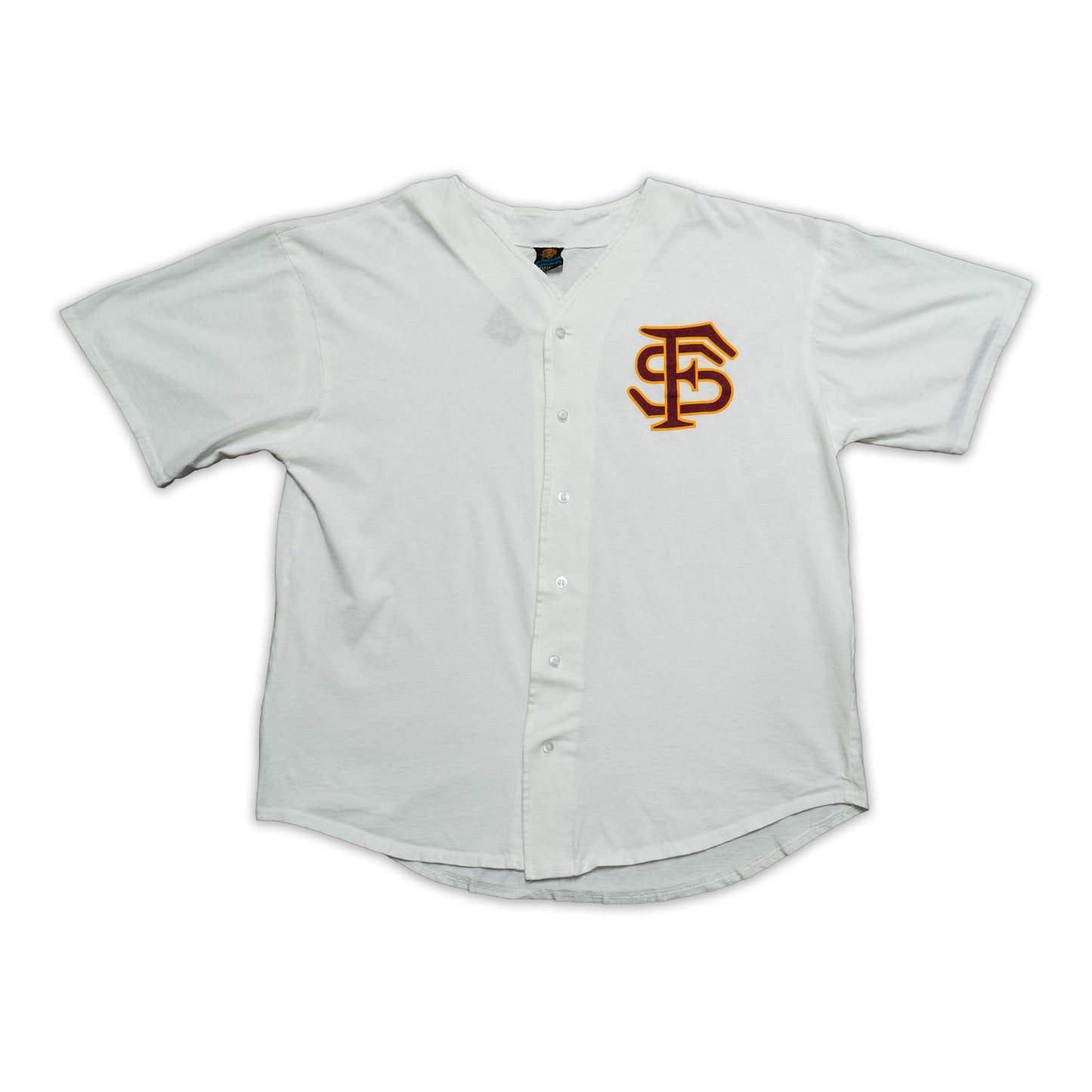 FSU White Baseball "FS" Jersey