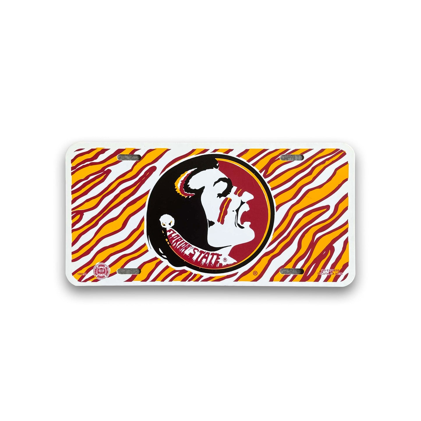 FSU Zebra Stripe License Plate