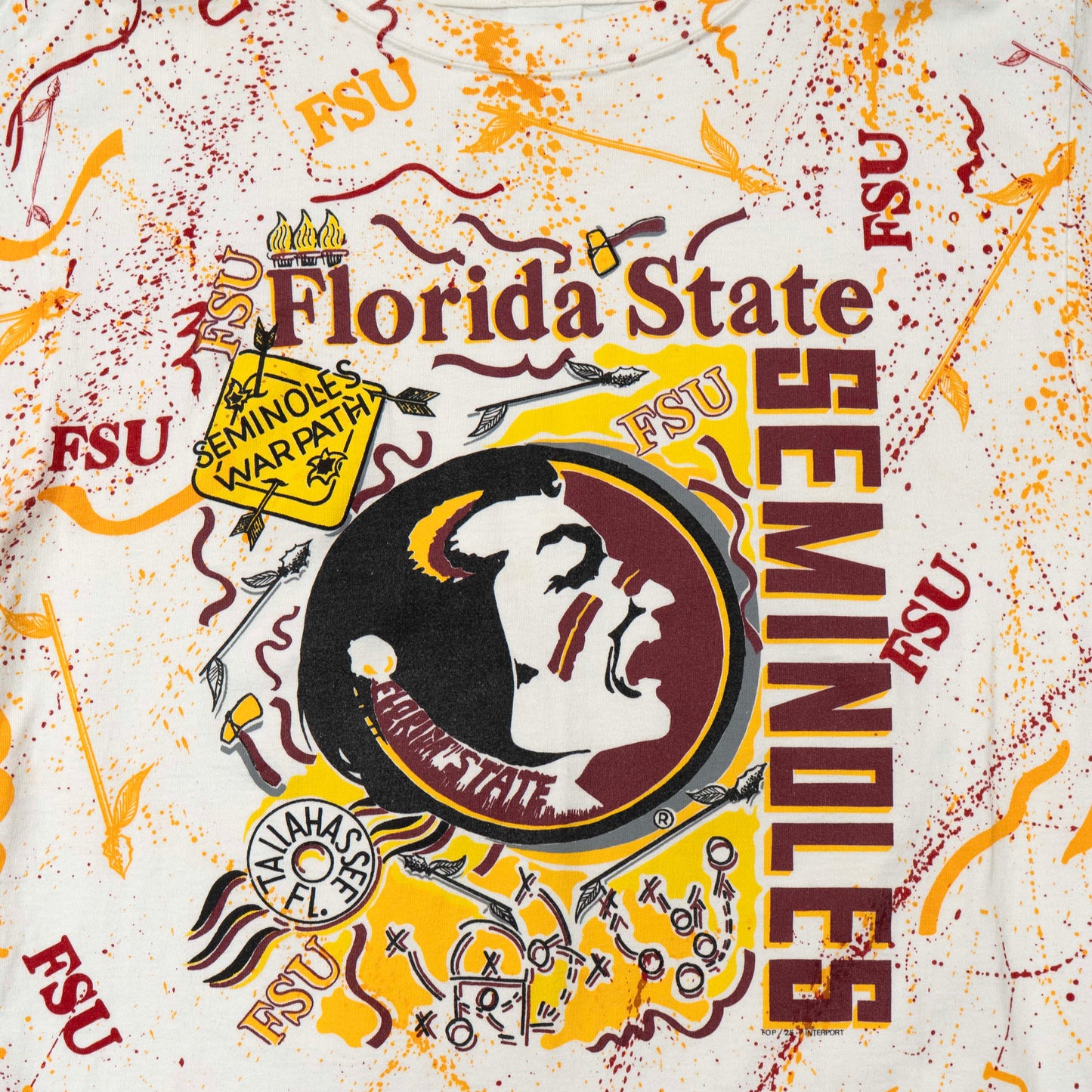 FSU AOP Garnet & Gold Tee
