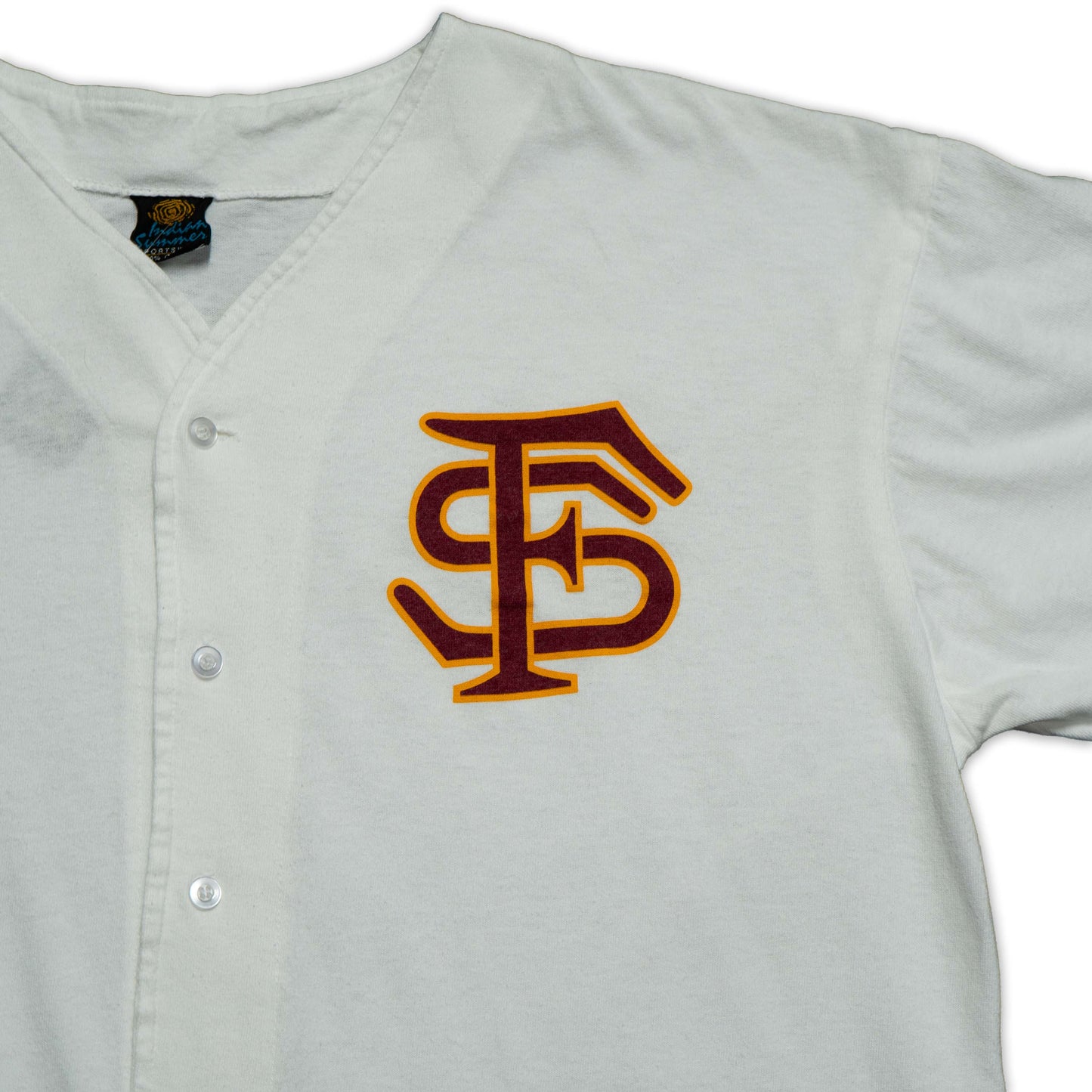 FSU White Baseball "FS" Jersey