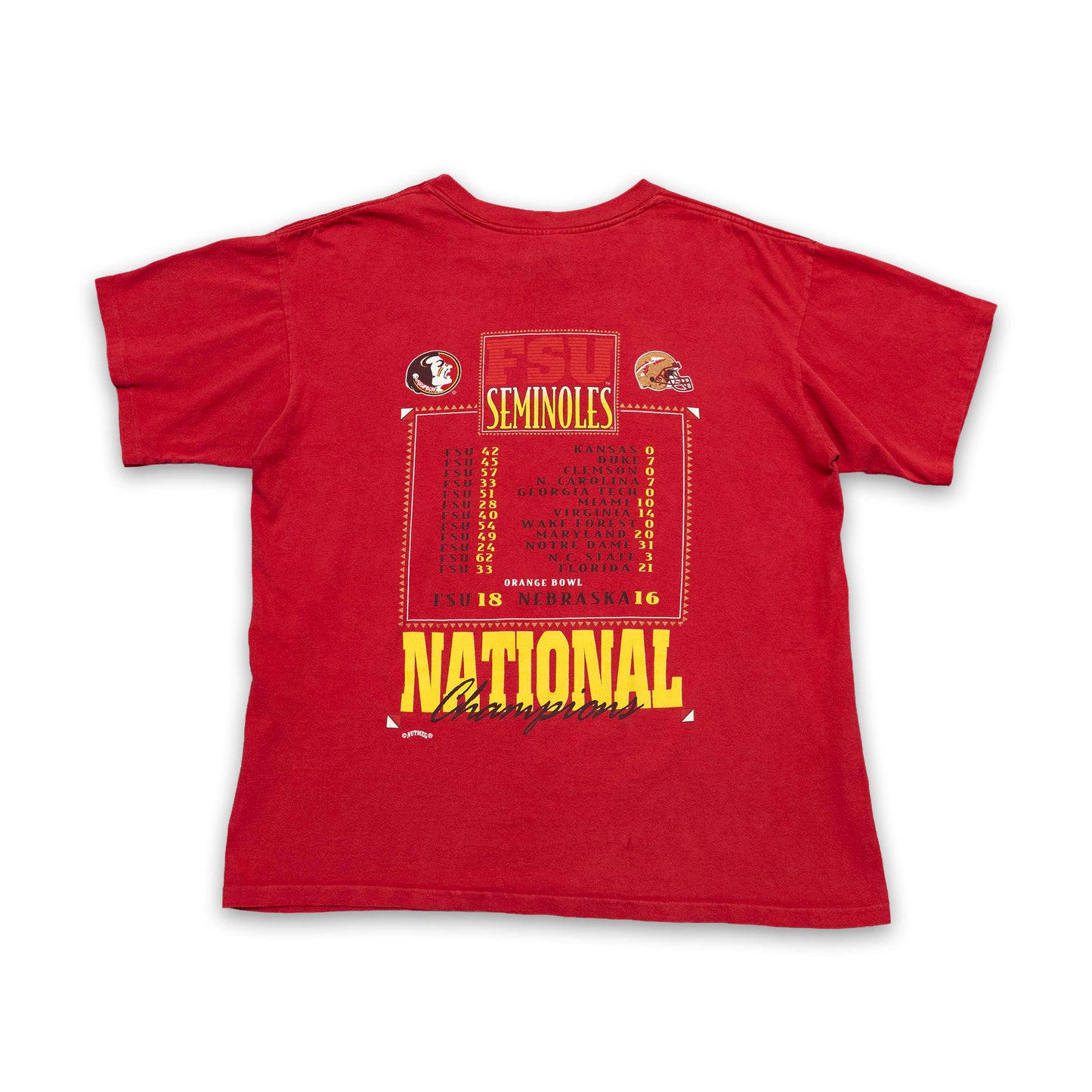 Seminoles 1993 National Champions Nutmeg Shirt (As-Is)